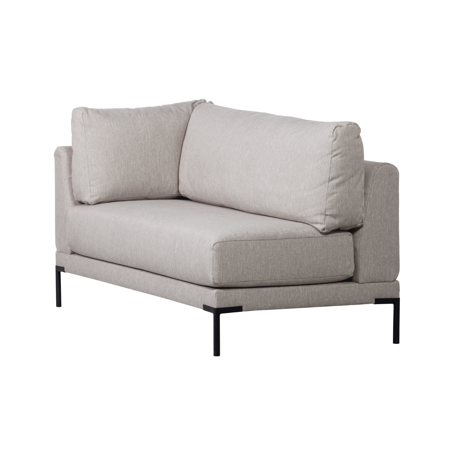 Pravostranný szezlong COUPLE DINING BENCH světle šedý