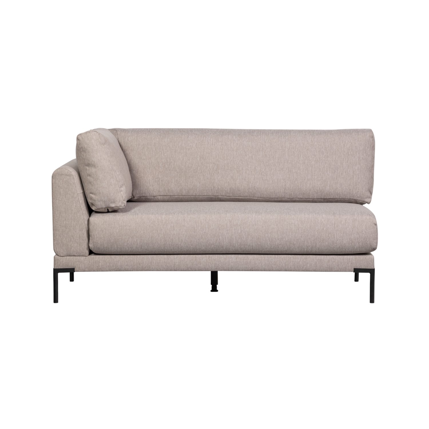 Right-facing chaise longue COUPLE DINING BENCH beige