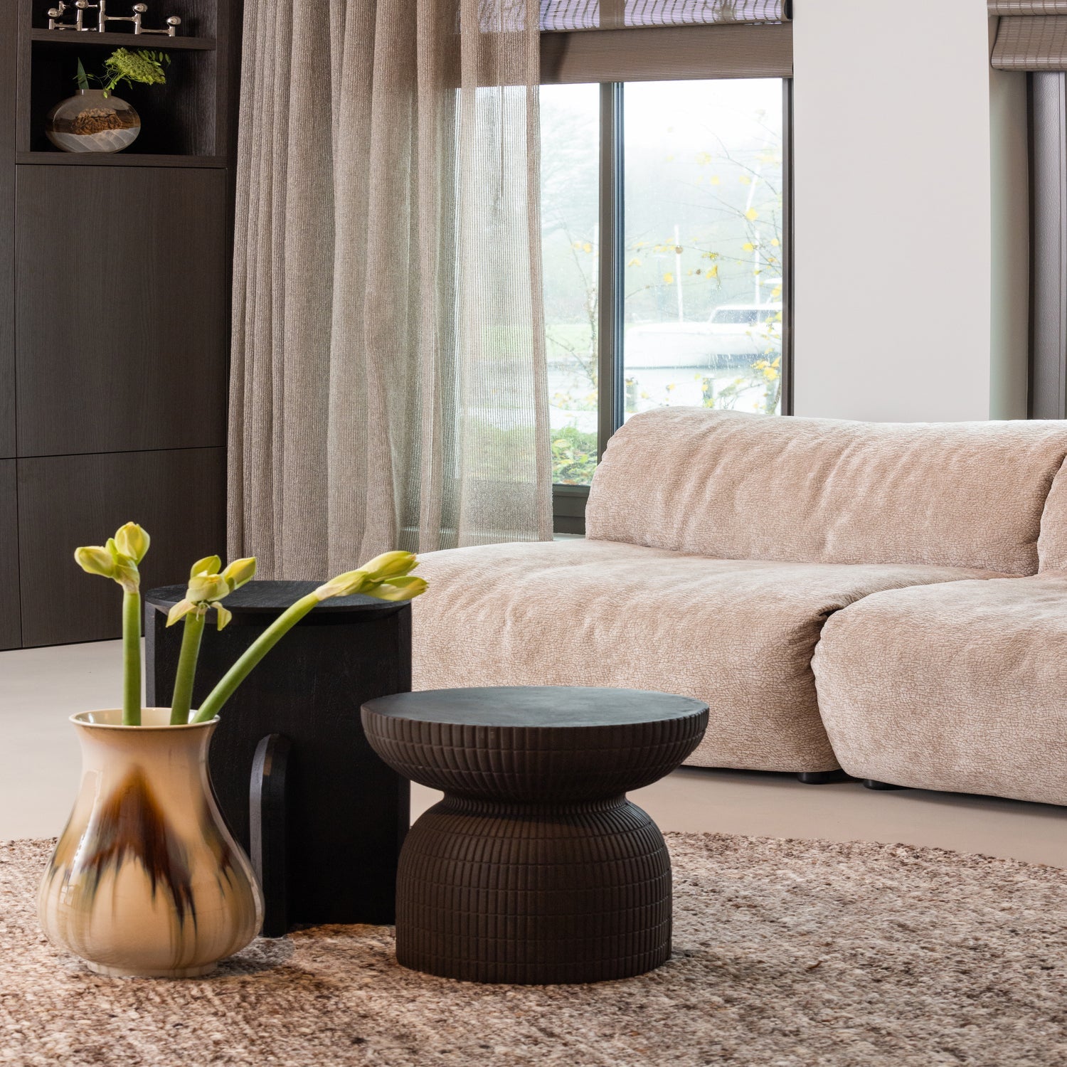 Samson side table dark brown