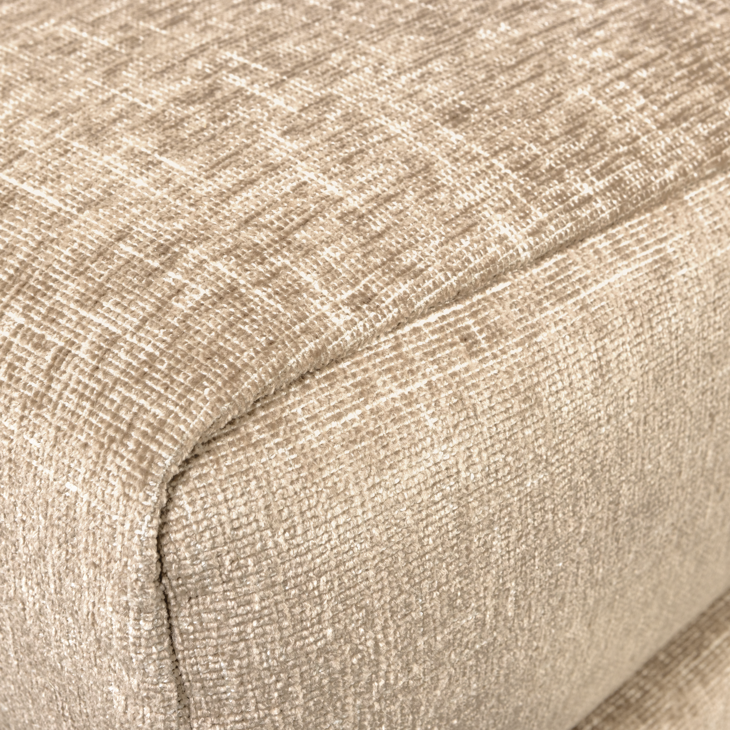 Right-facing chaise longue COUPLE beige mélange