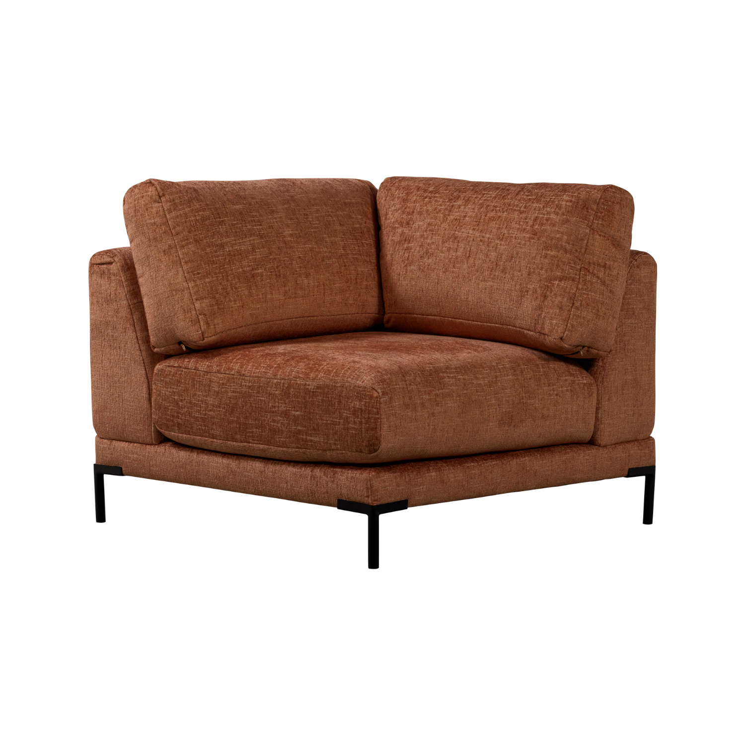Sofa COUPLE - rohový modul rdzavý melange