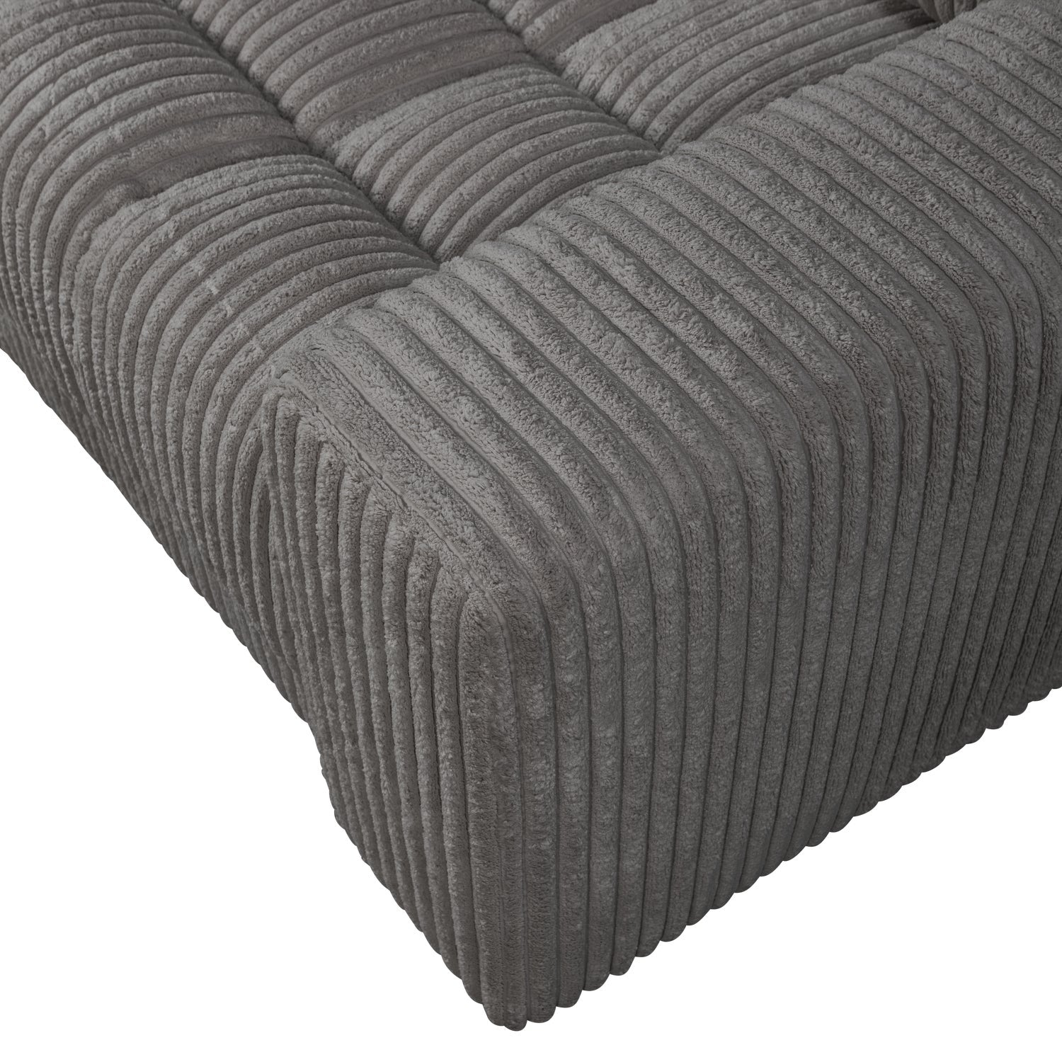 Pohovka loveseat DRUHÉ RANDE šedý kordurovým materiálem