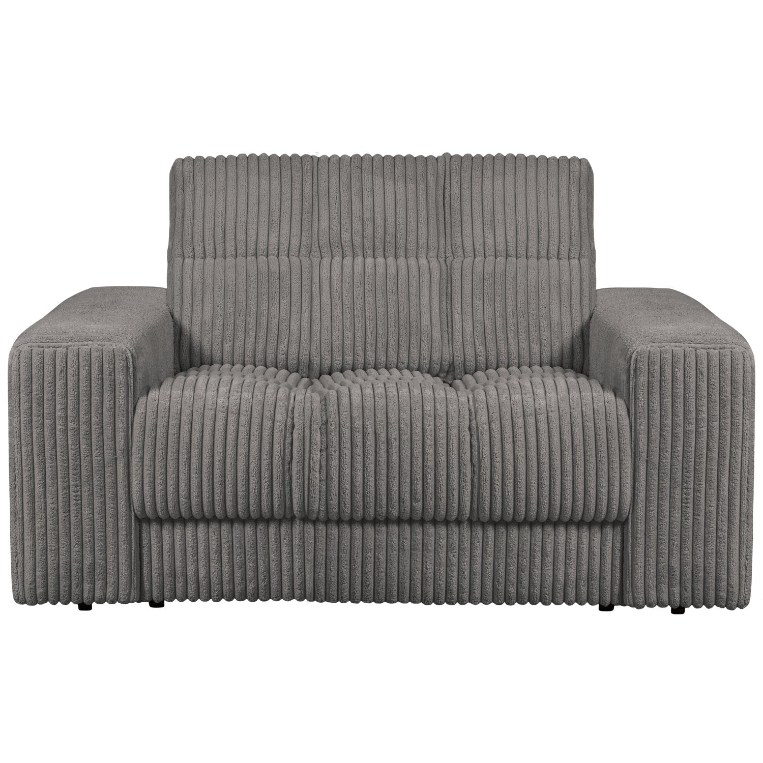 Pohovka loveseat DRUHÉ RANDE šedý kordurovým materiálem