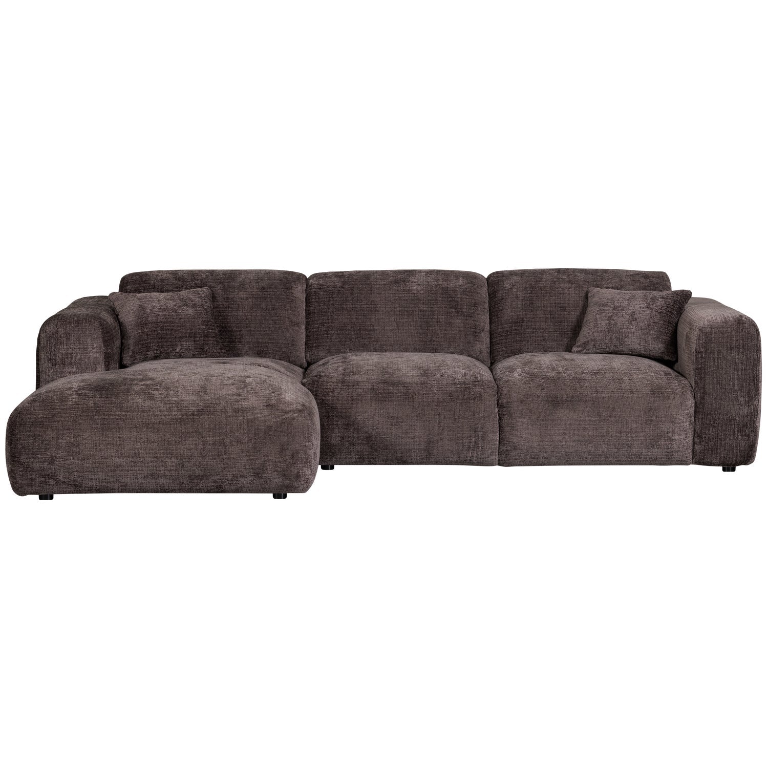 Left-facing modular CLOUD corner sofa in brown