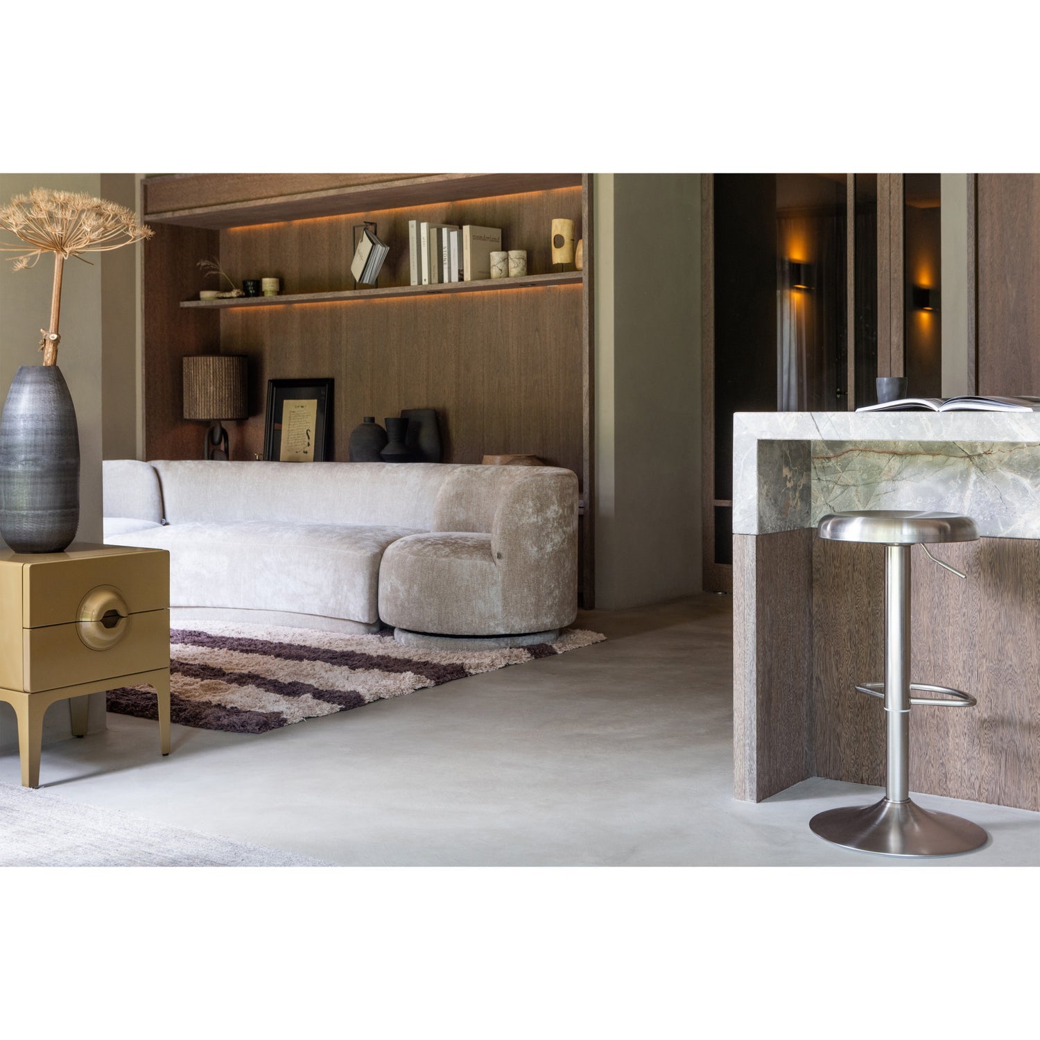 MERGE Nightstand Dark Honey