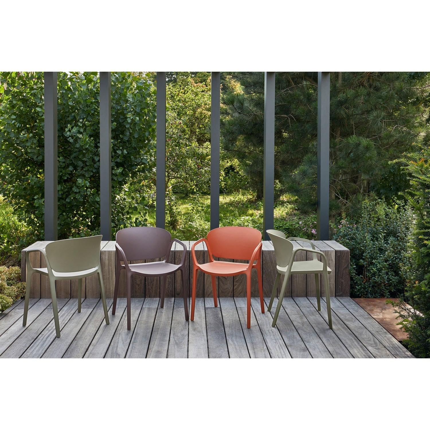 Zahradní židle BENT hnědá