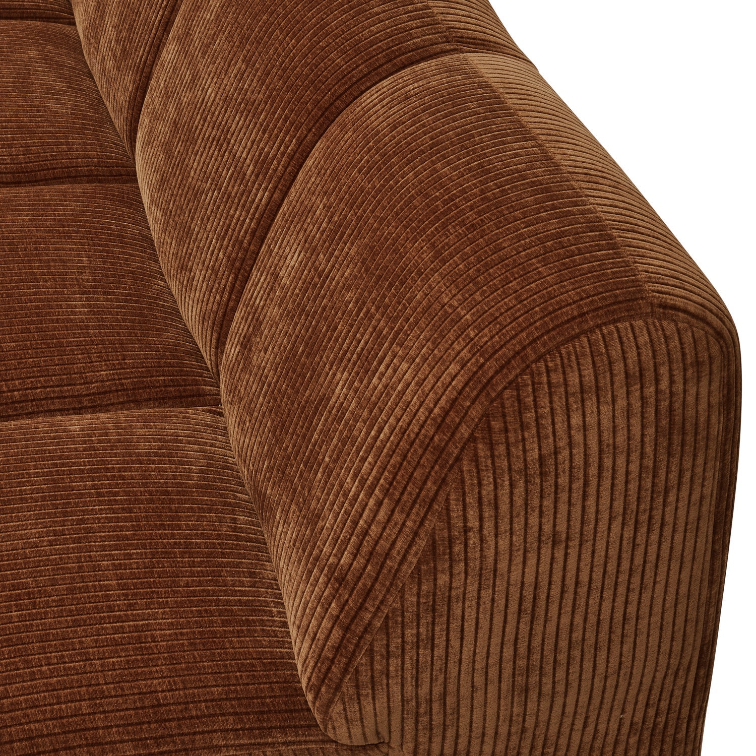 MOJO modular sofa - left-sided 2-seater brown corduroy element