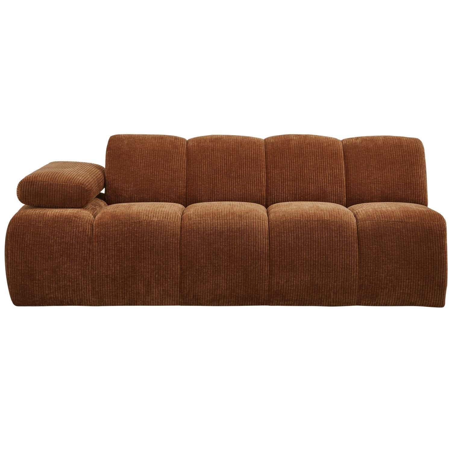 MOJO modular sofa - left-sided 2-seater brown corduroy element