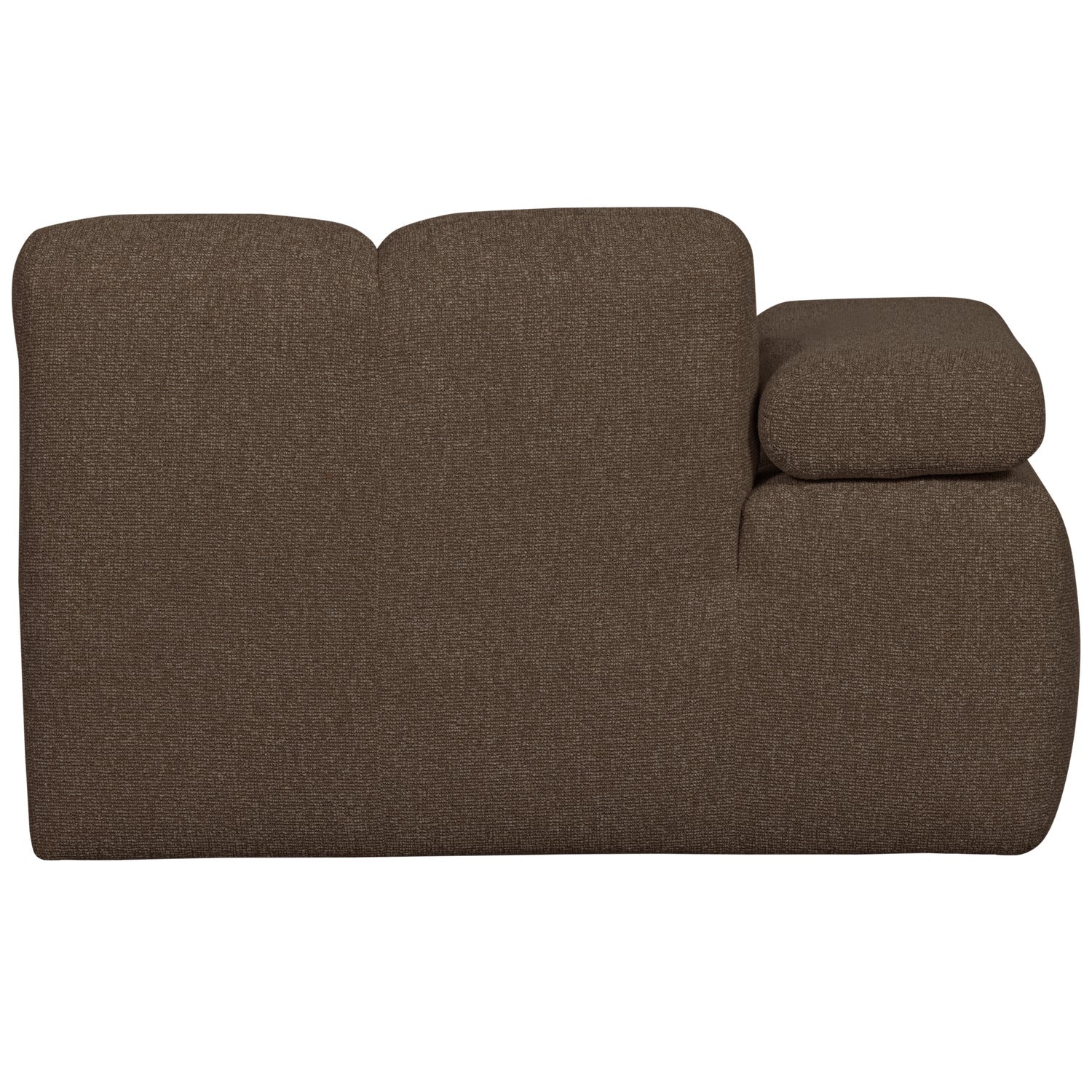 MOJO modular sofa - left-sided dark brown bouclé chaise longue