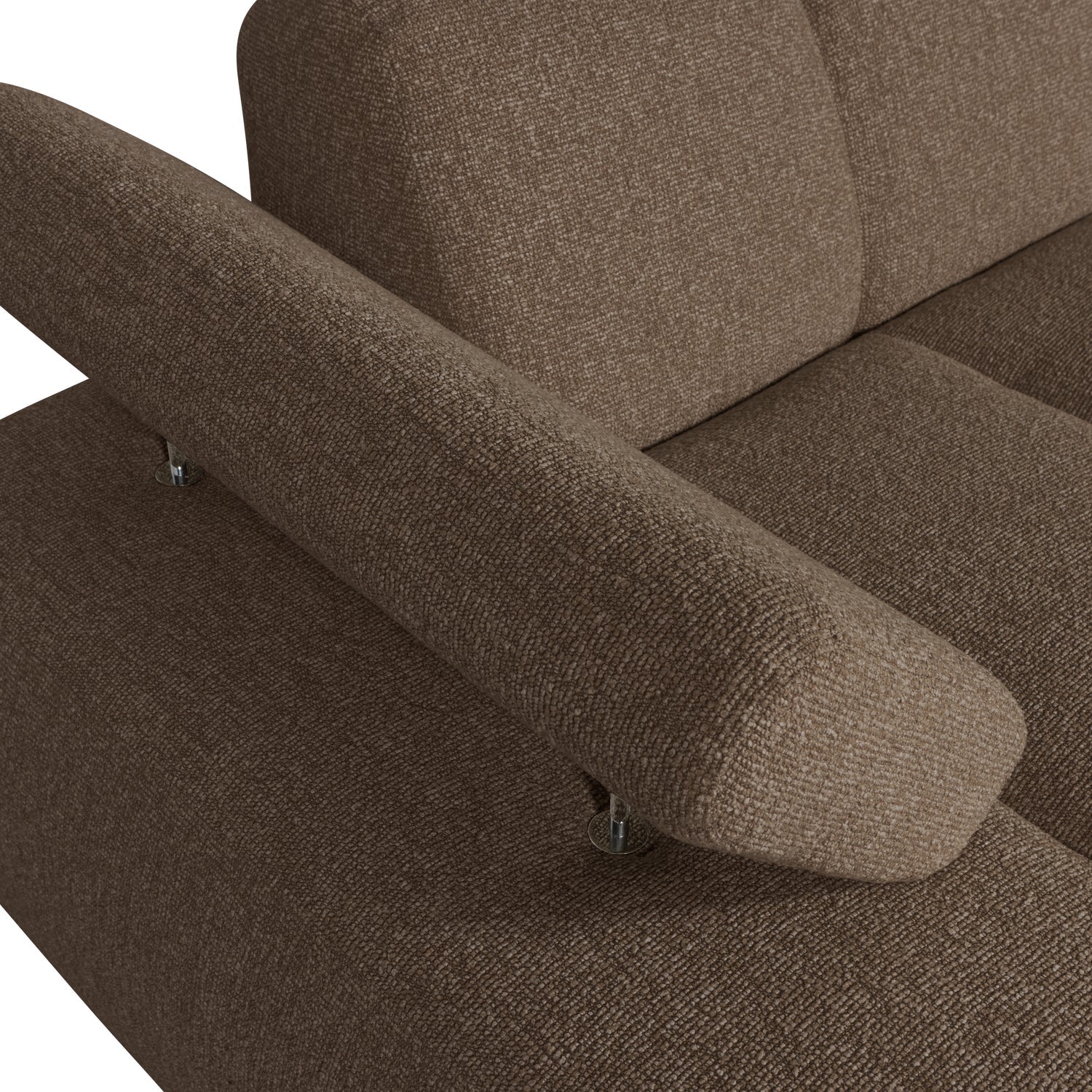 MOJO modular sofa - left-sided dark brown bouclé chaise longue