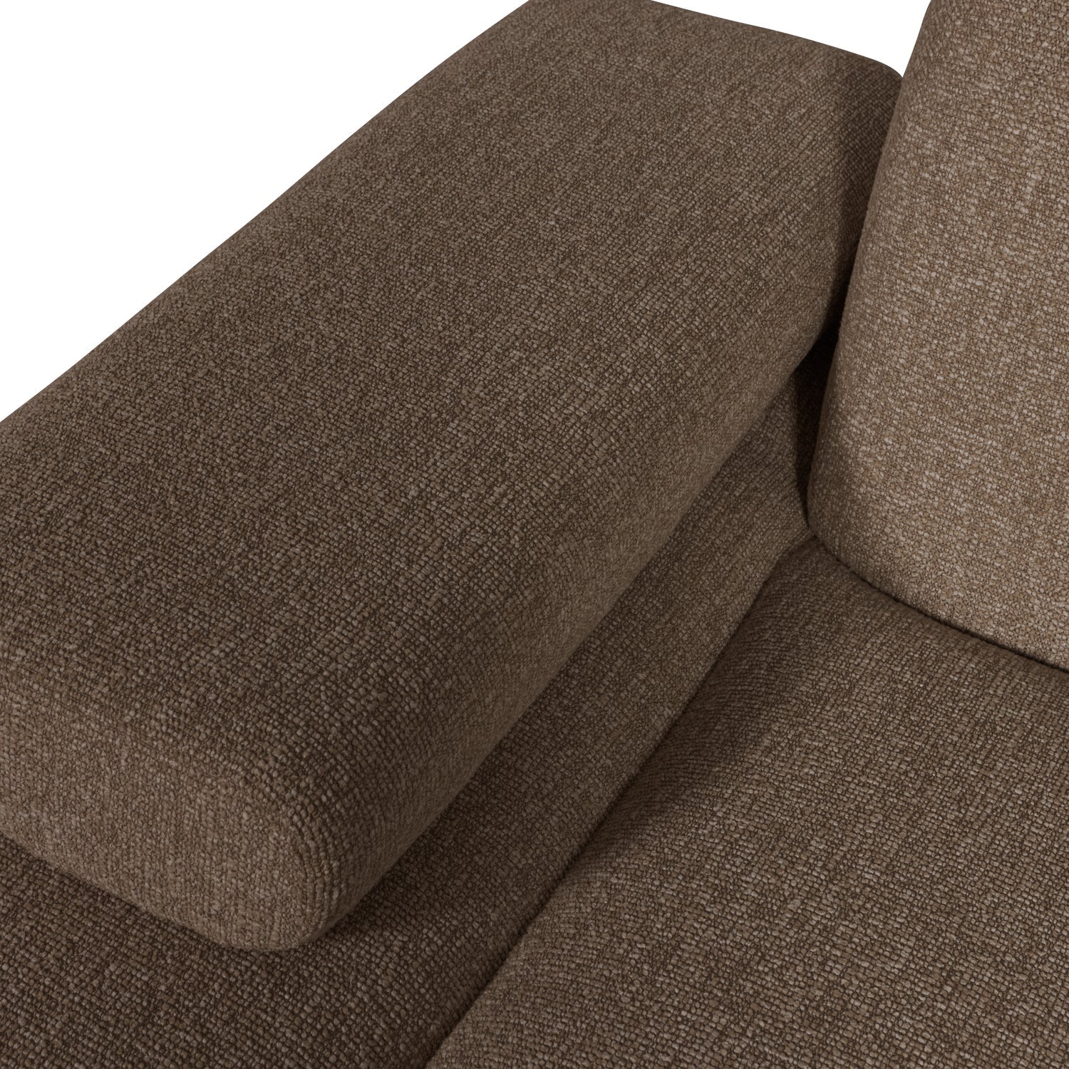 MOJO modular sofa - left-sided dark brown bouclé chaise longue