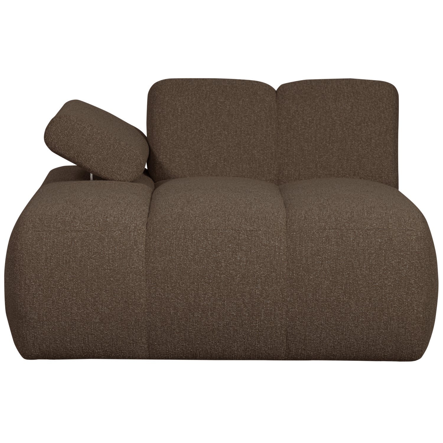 MOJO modular sofa - left-sided dark brown bouclé chaise longue