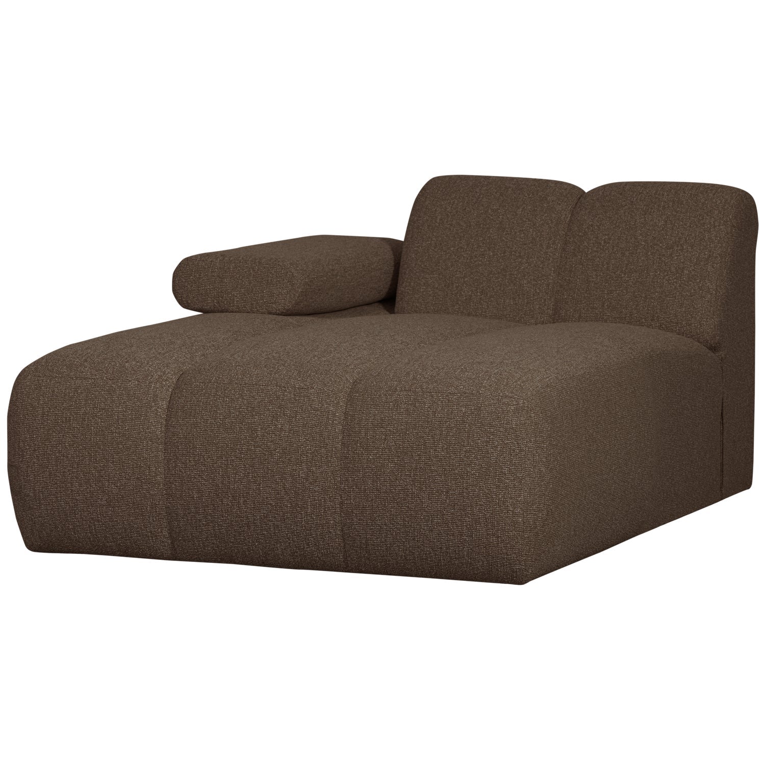 MOJO modular sofa - left-sided dark brown bouclé chaise longue