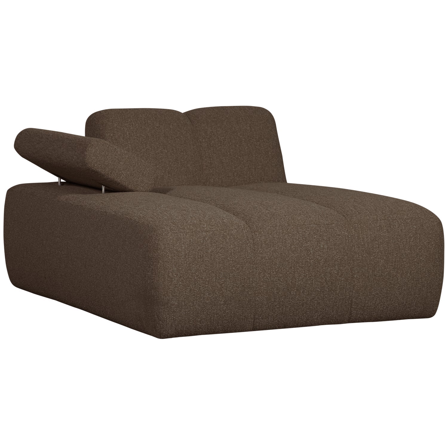 MOJO modular sofa - left-sided dark brown bouclé chaise longue