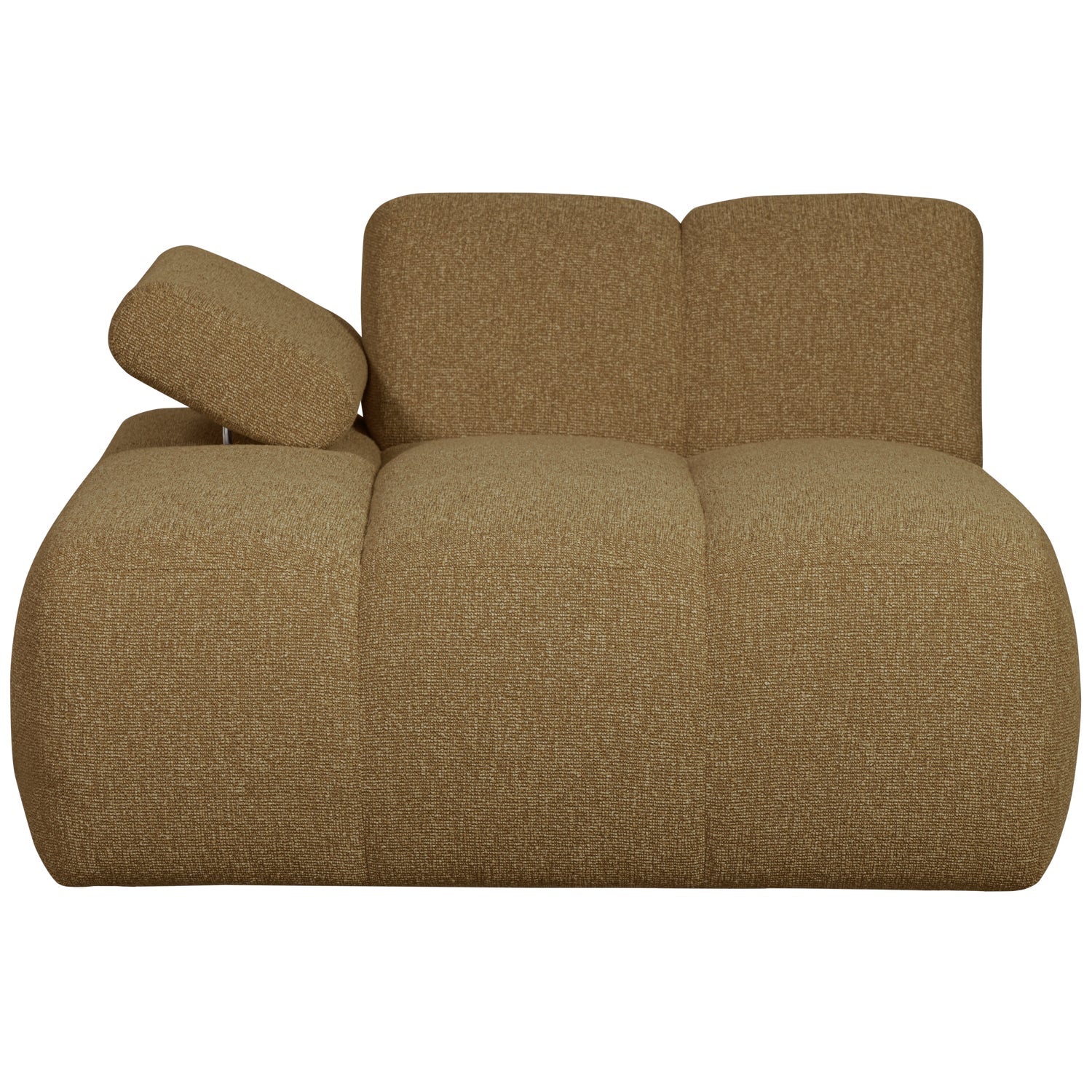MOJO modular sofa - left-side chaise longue dark honey bouclé