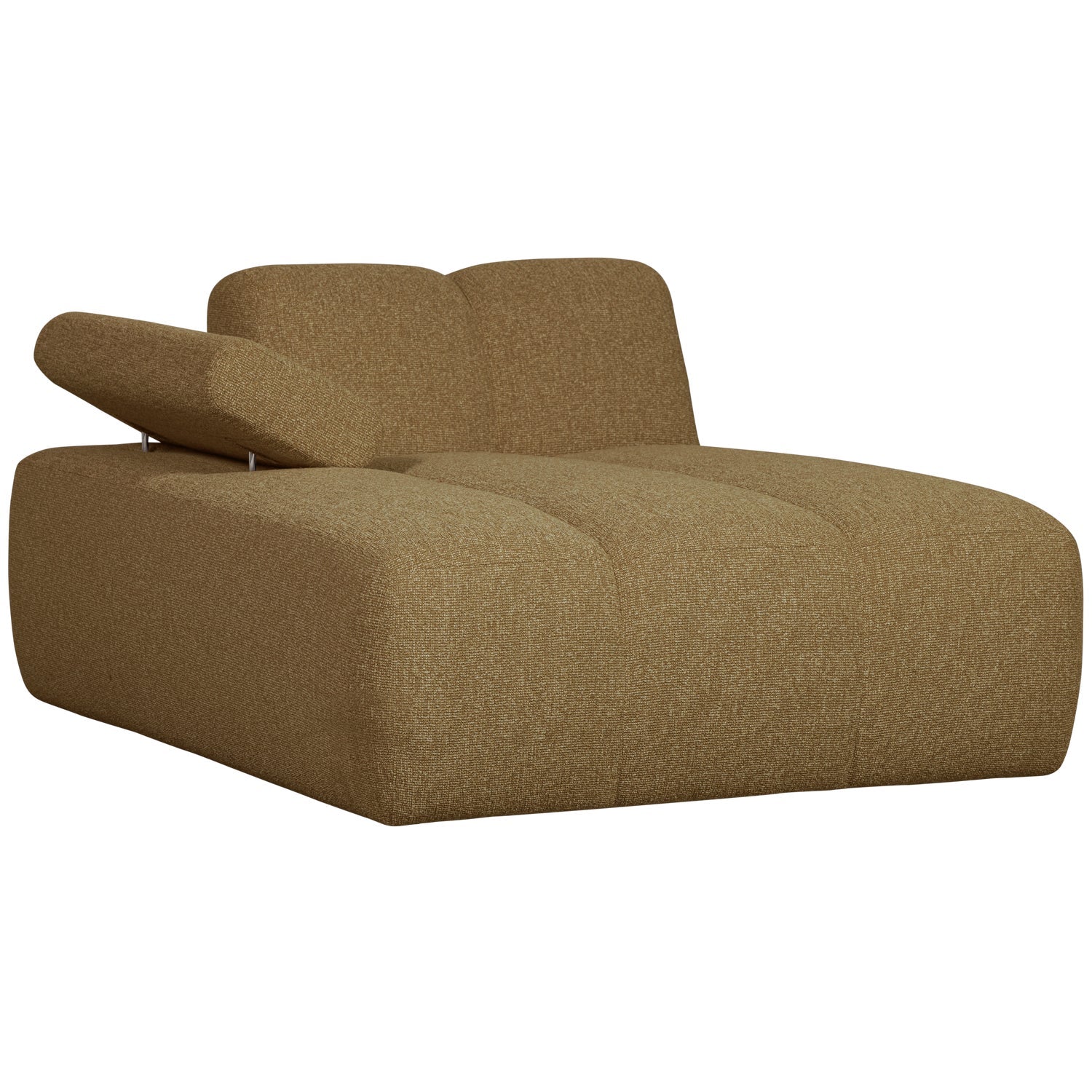MOJO modular sofa - left-side chaise longue dark honey bouclé