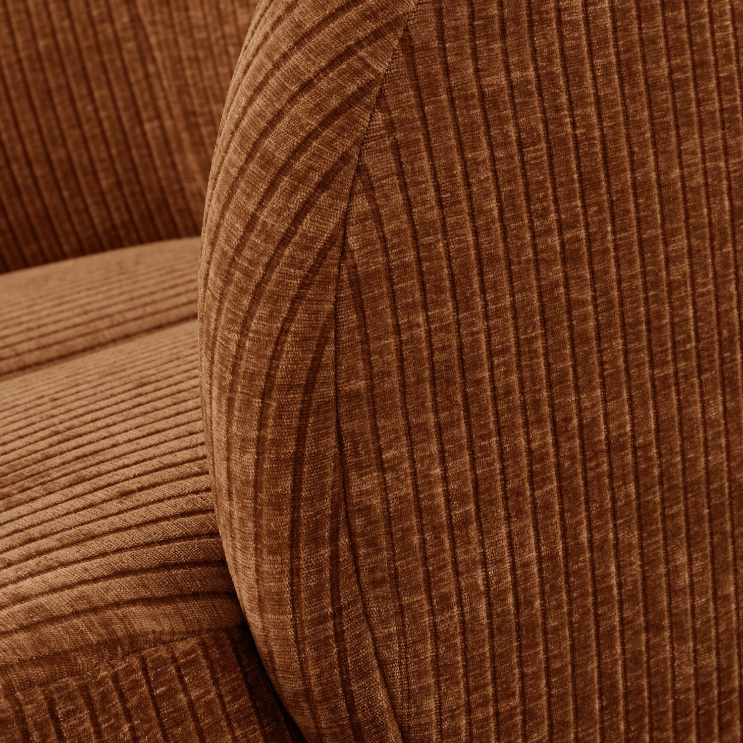 MOJO swivel armchair brown corduroy