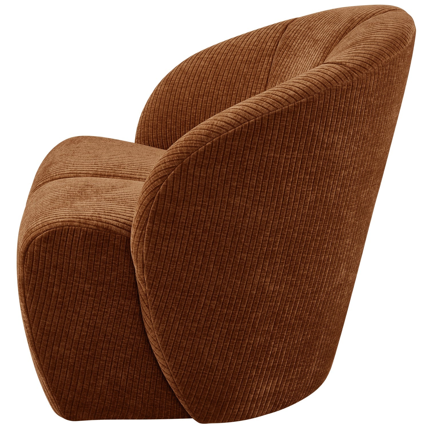 MOJO swivel armchair brown corduroy
