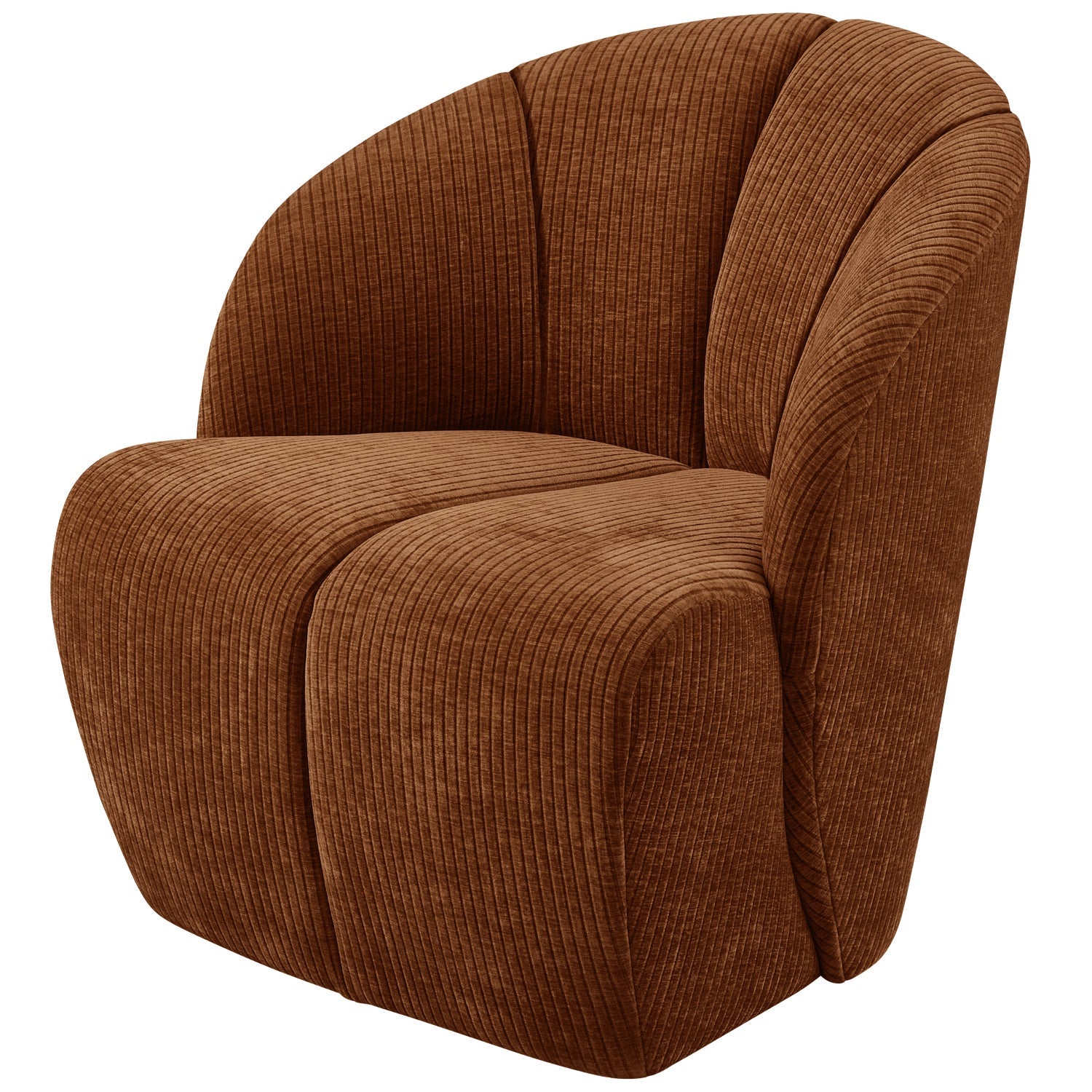 MOJO swivel armchair brown corduroy