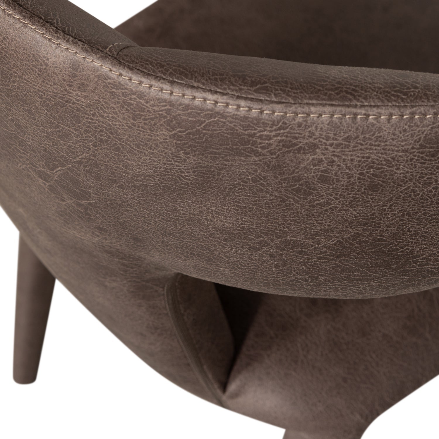 PERMIT Chair Dark Brown Eco-Leather