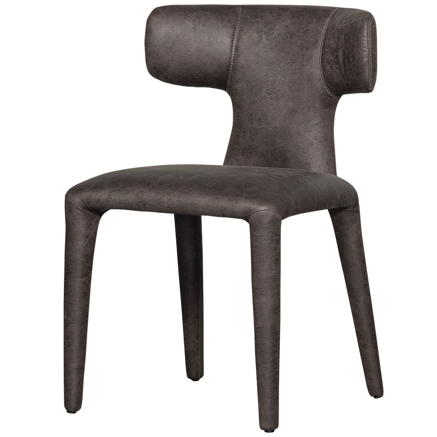PERMIT Chair Dark Brown Eco-Leather