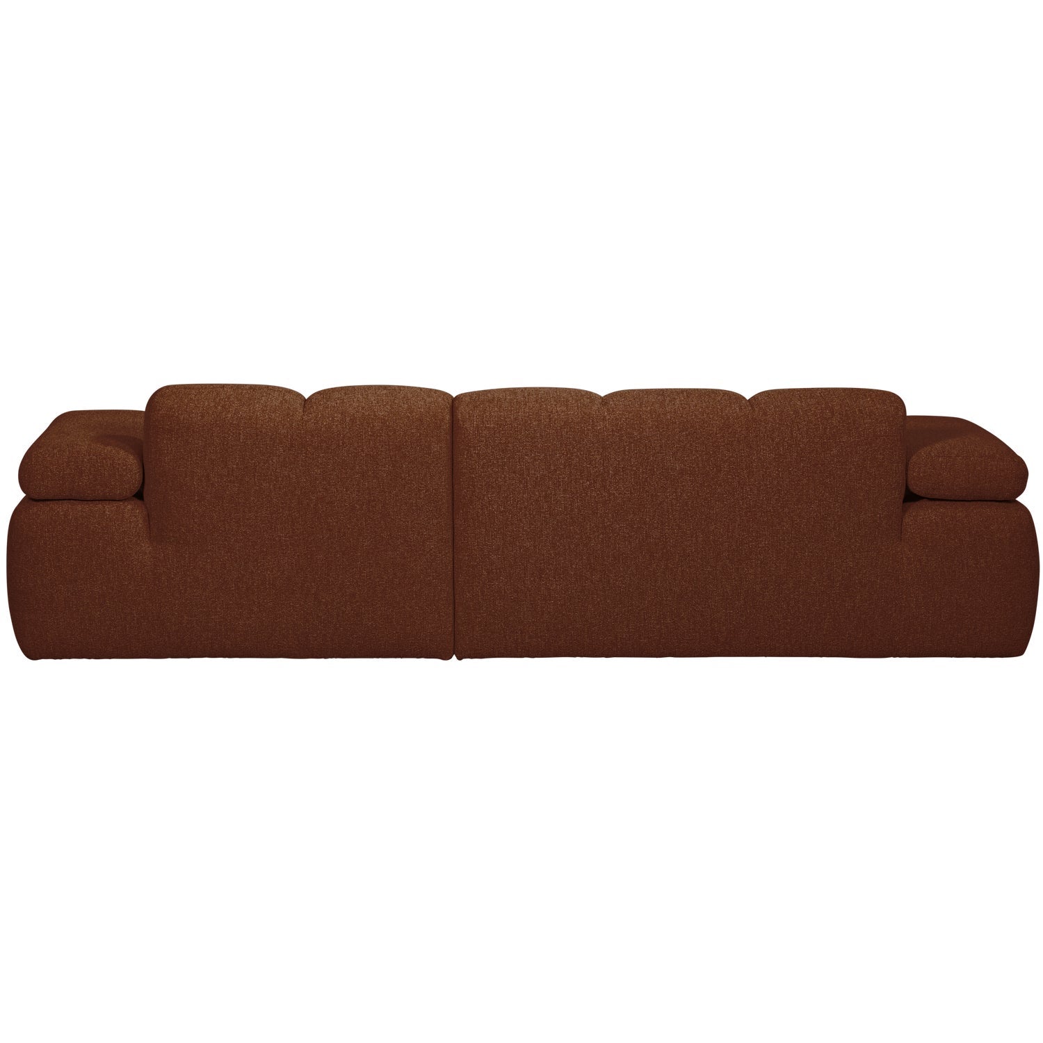 Right-facing modular corner sofa MOJO in brown bouclé