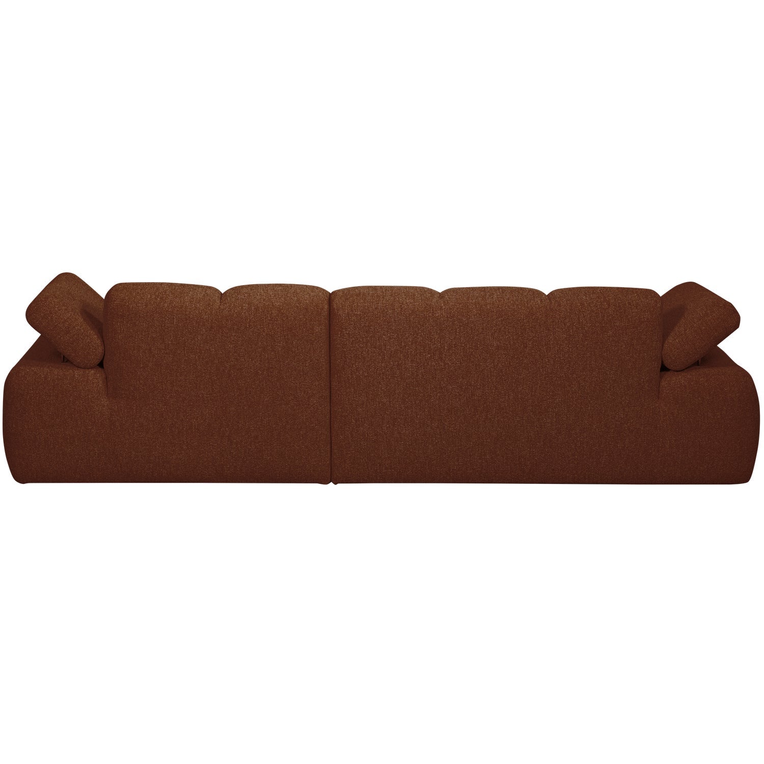 Right-facing modular corner sofa MOJO in brown bouclé