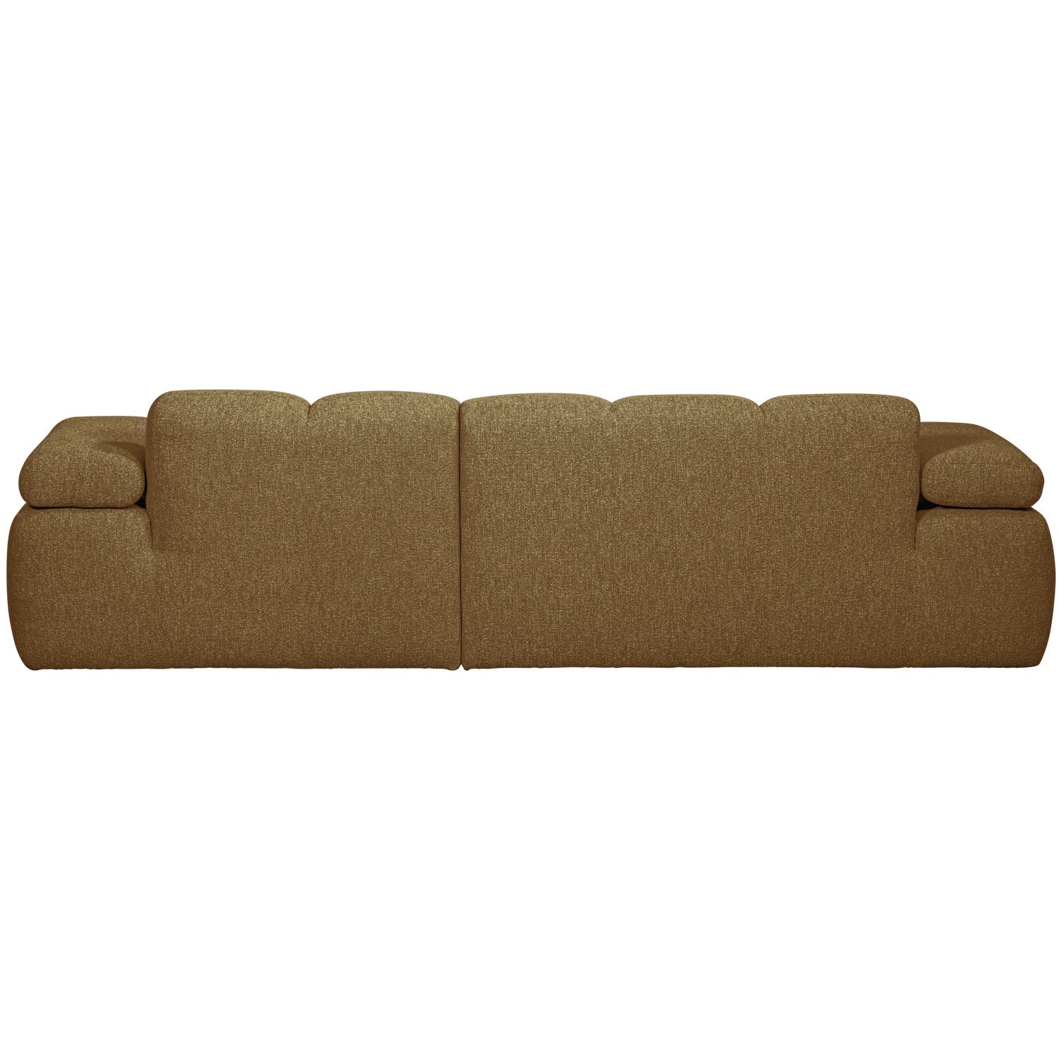 Right-facing modular corner sofa MOJO in dark honey bouclé
