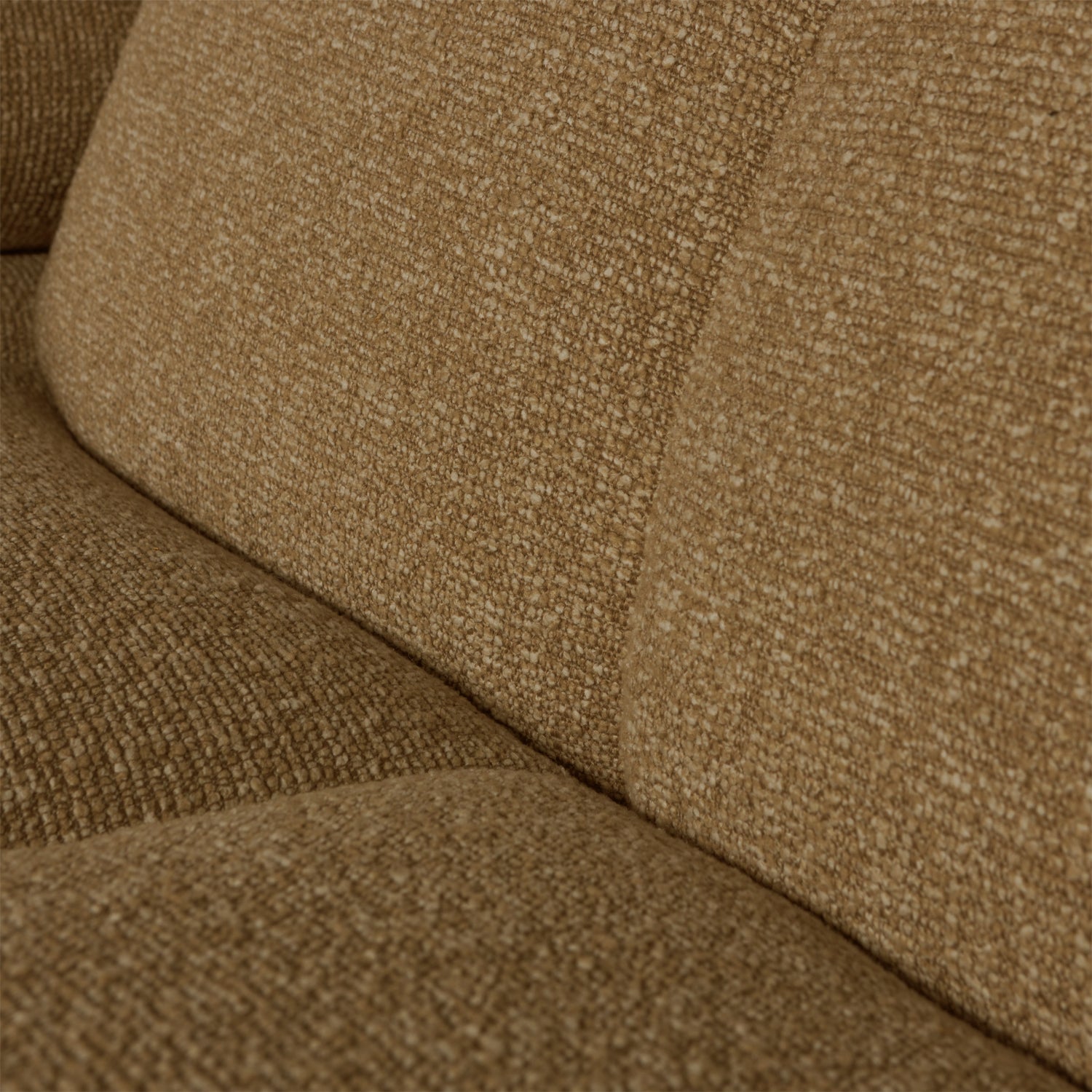 Right-facing modular corner sofa MOJO in dark honey bouclé