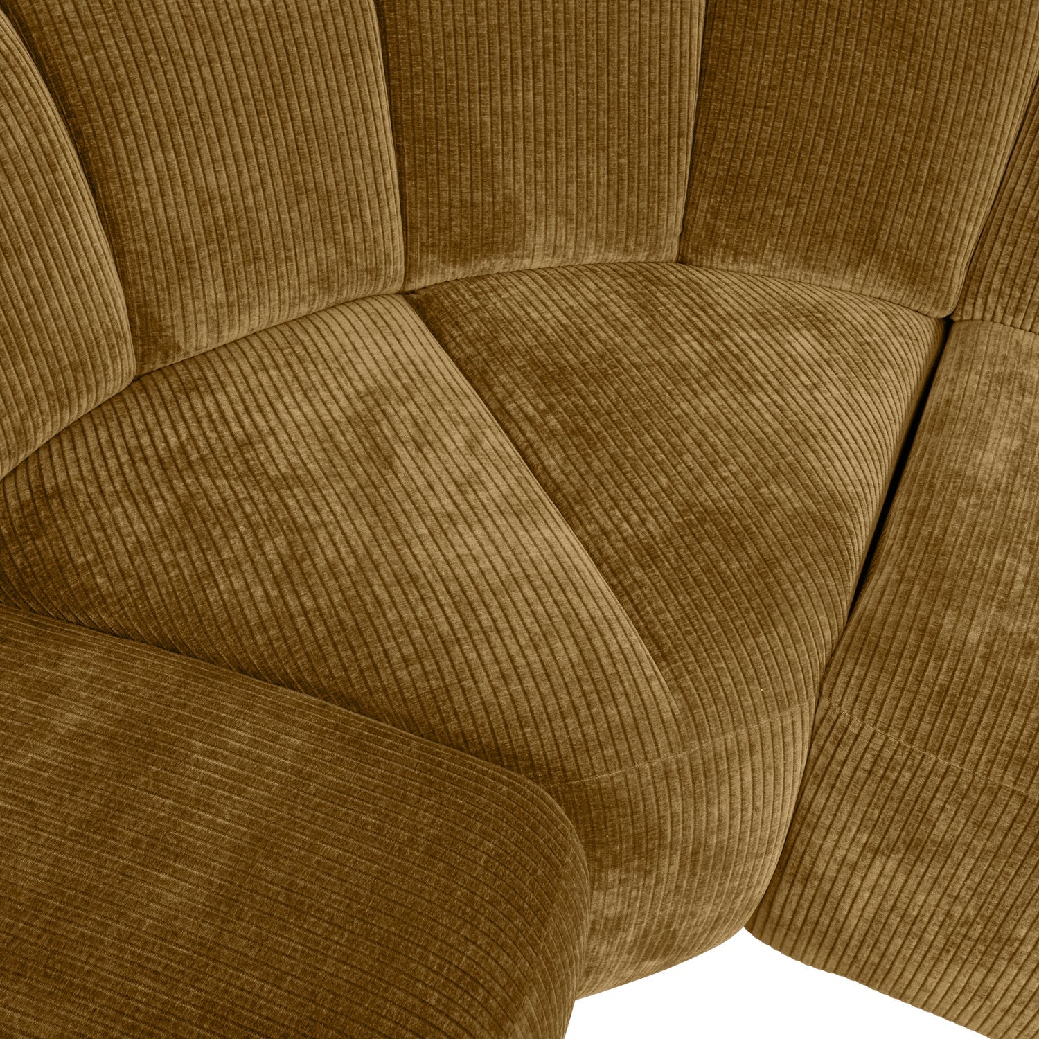 Modulární rohová sedačka levostranná pro 6 osob MOJO tmavý medový samet