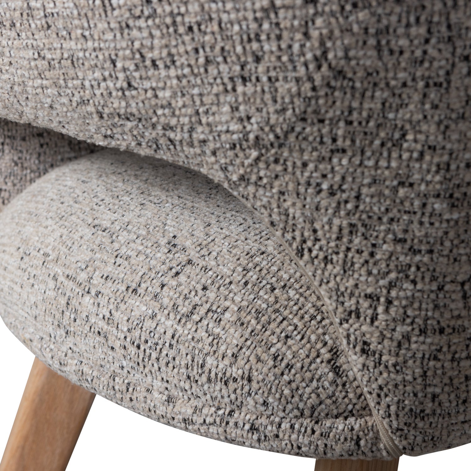 Židle MURAT šedobéžová s dubovým podstavcem