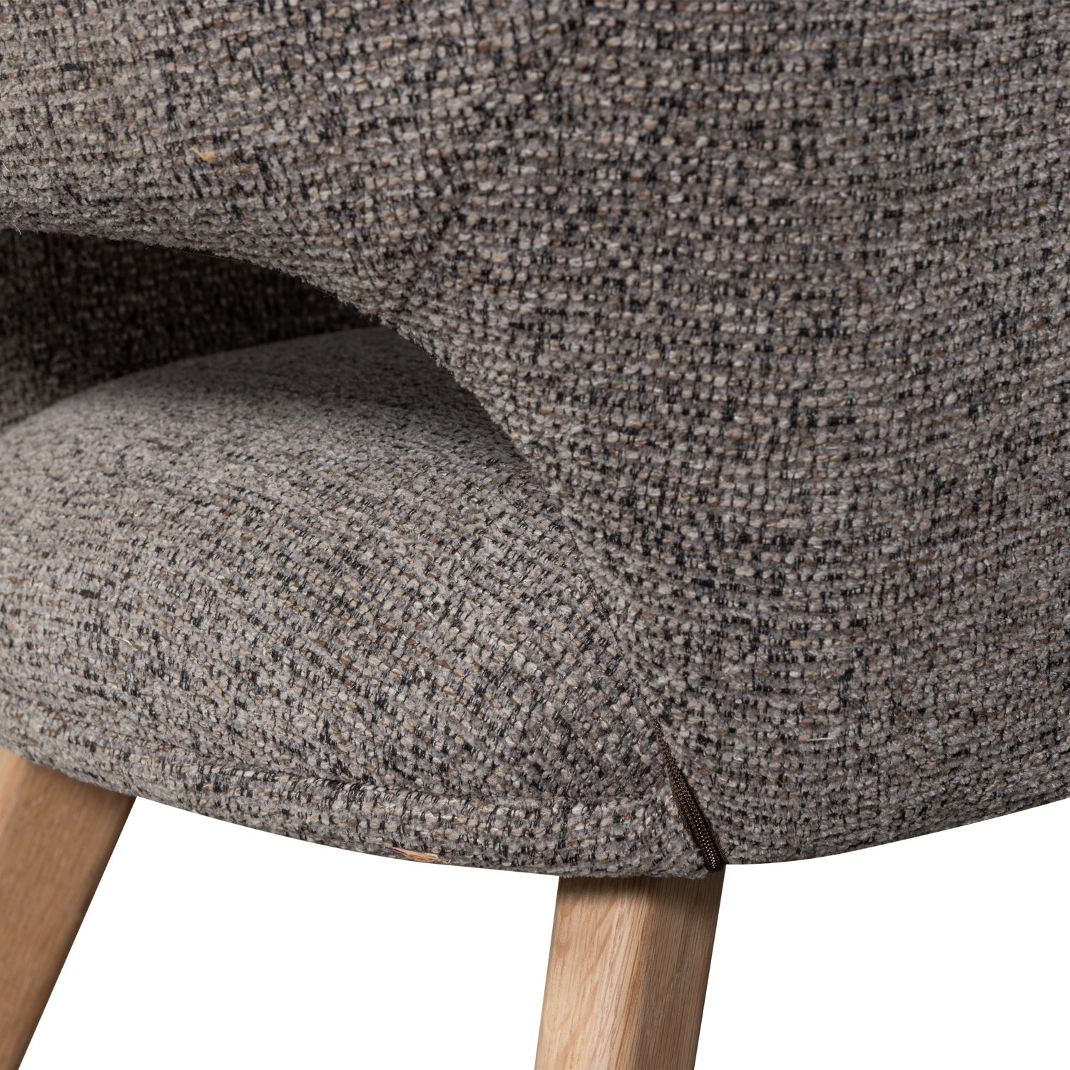 MURAT taupe chair with oak base