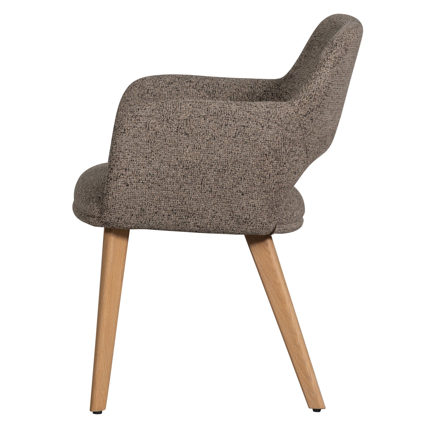 MURAT taupe chair with oak base