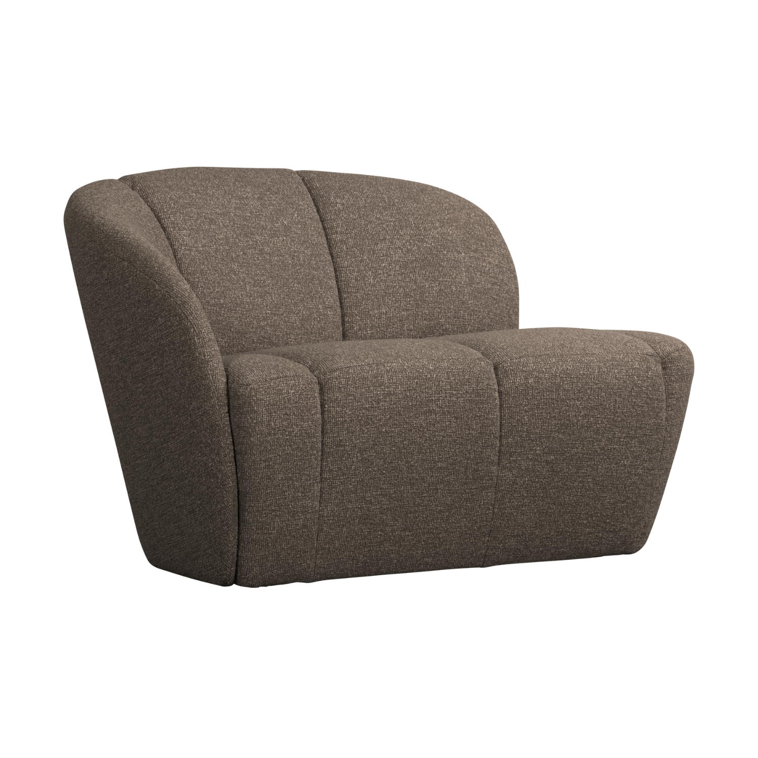 Sofa levostranná 2-osobová MOJO hnědý melange boucle