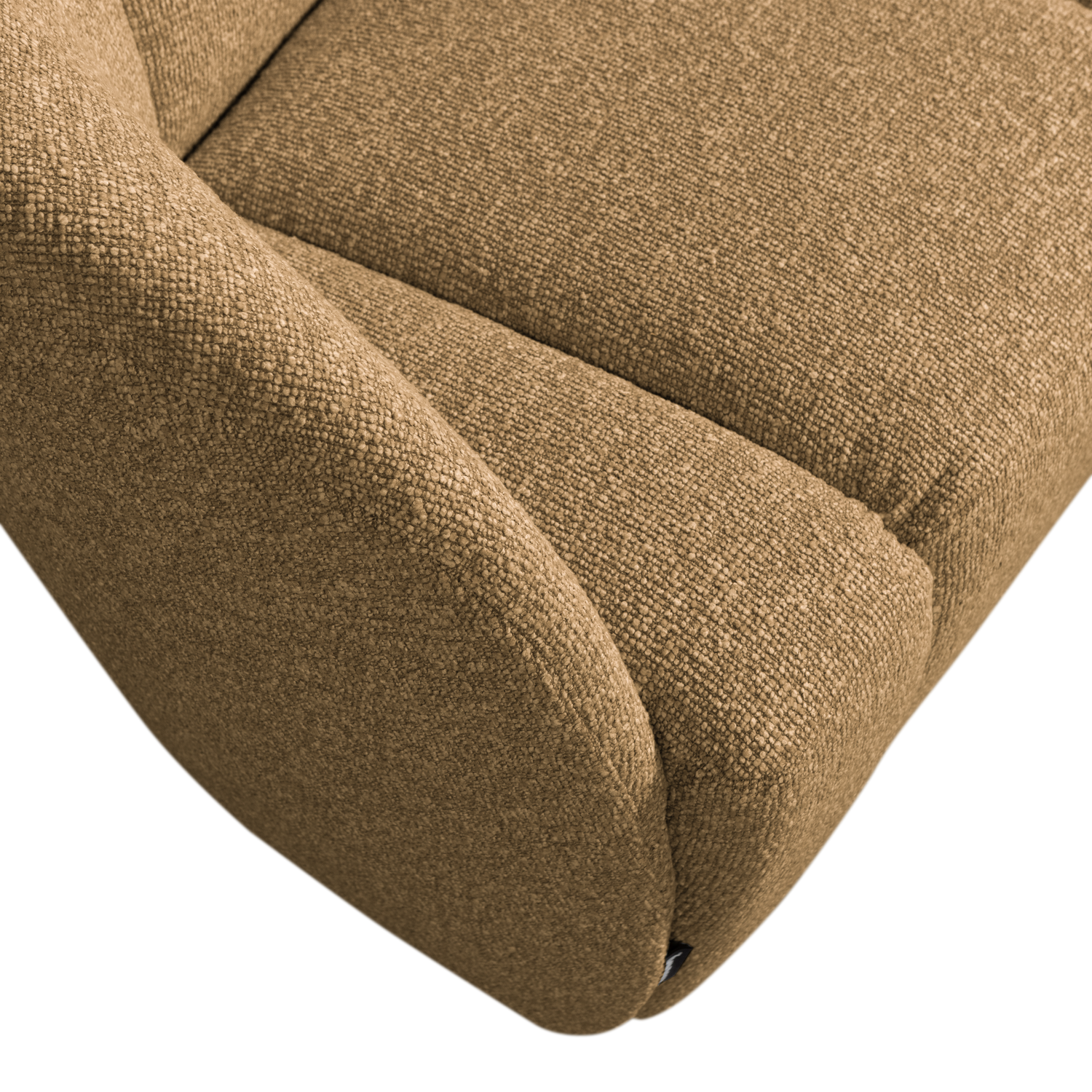 Sofa levostranná 2-osobová MOJO medový melír boucle