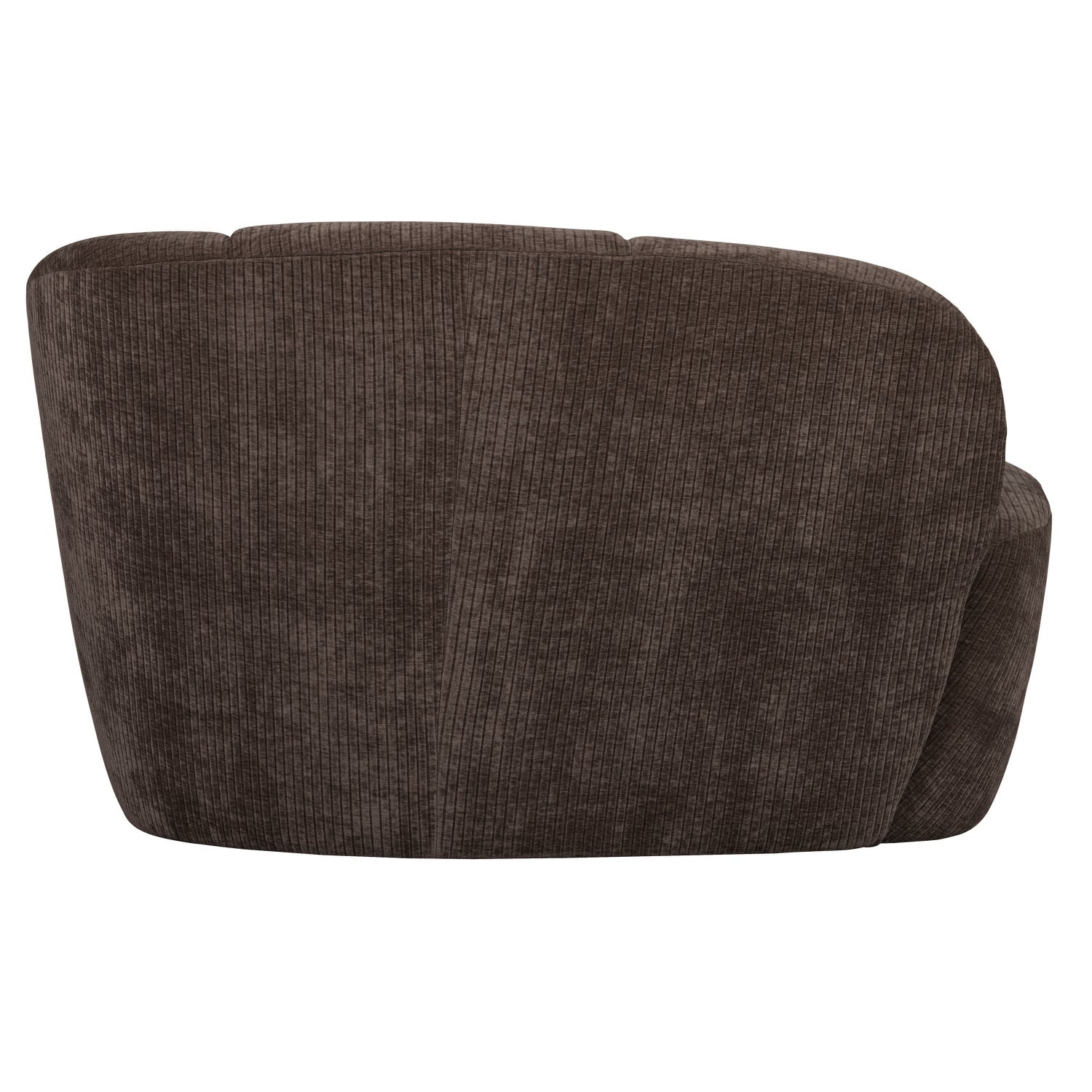 Right-facing 2-seater sofa MOJO dark brown corduroy