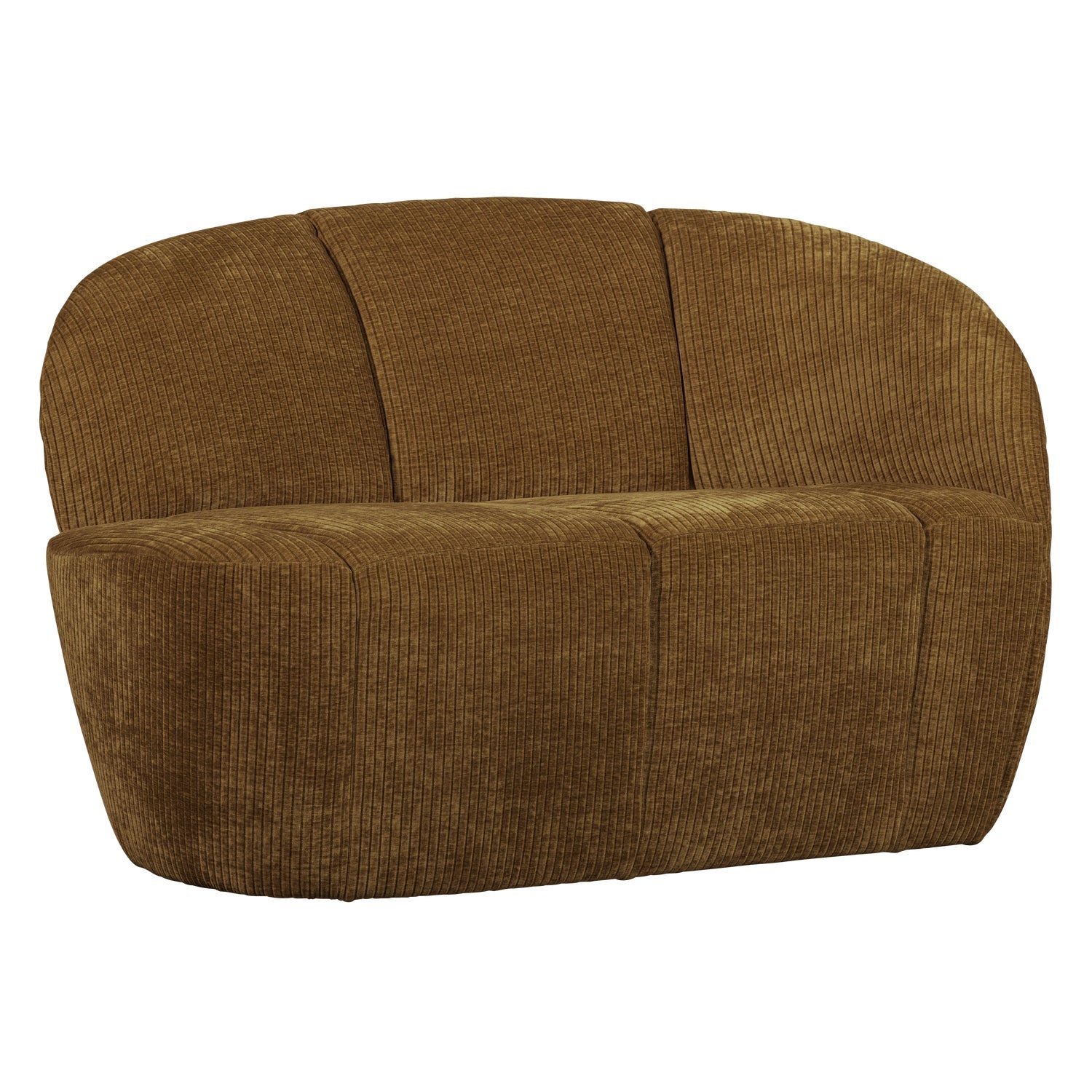 Right-facing 2-seater sofa MOJO dark honey corduroy