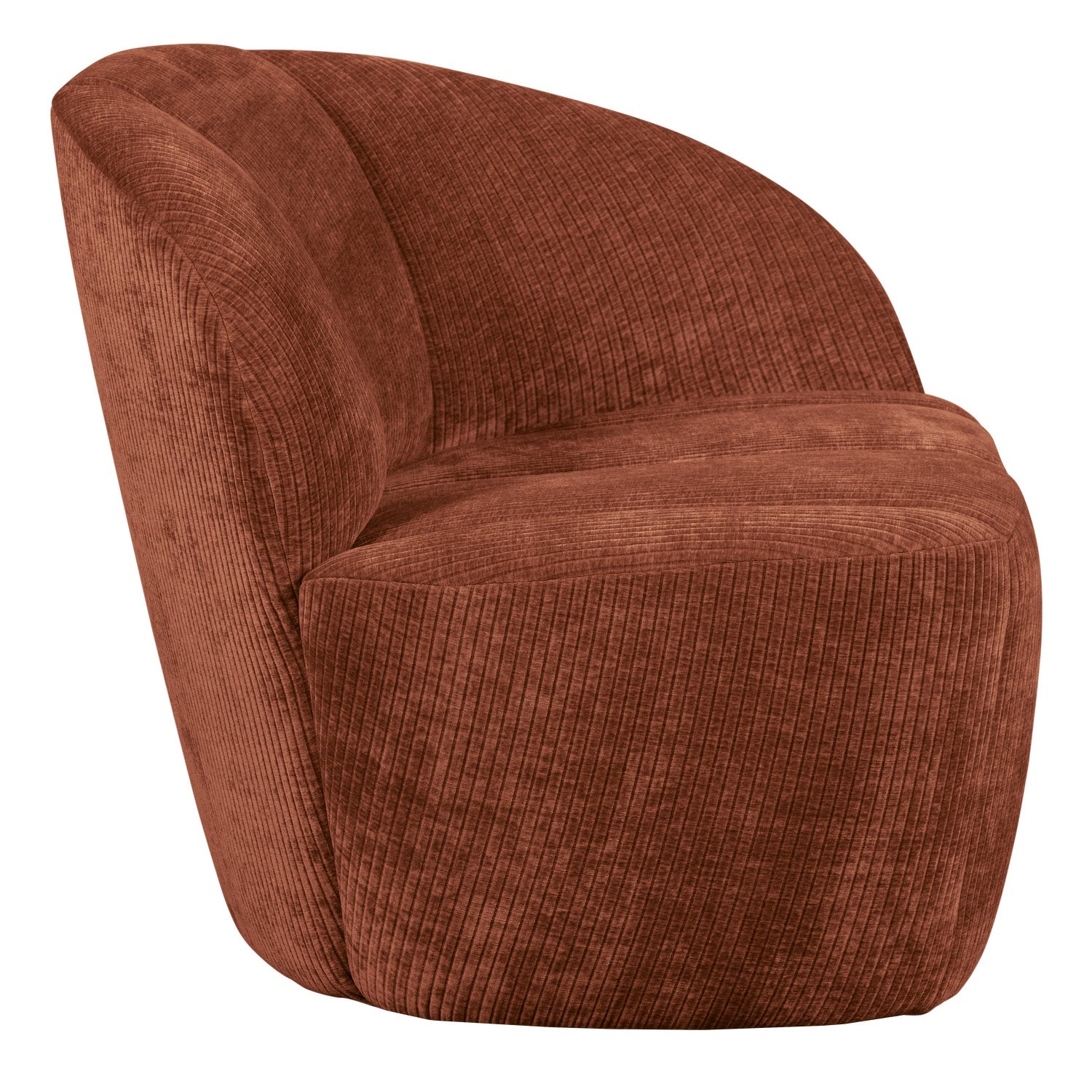 Right-facing 2-seater sofa MOJO brown corduroy