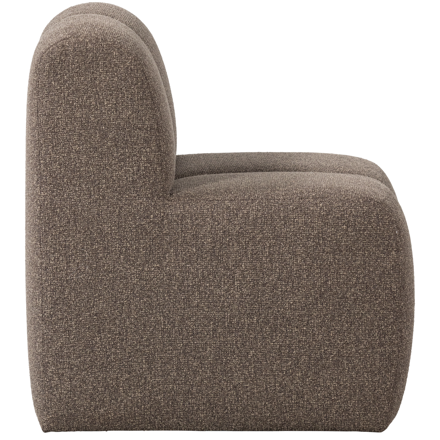 Armchair / MOJO BENCH module brown mélange boucle