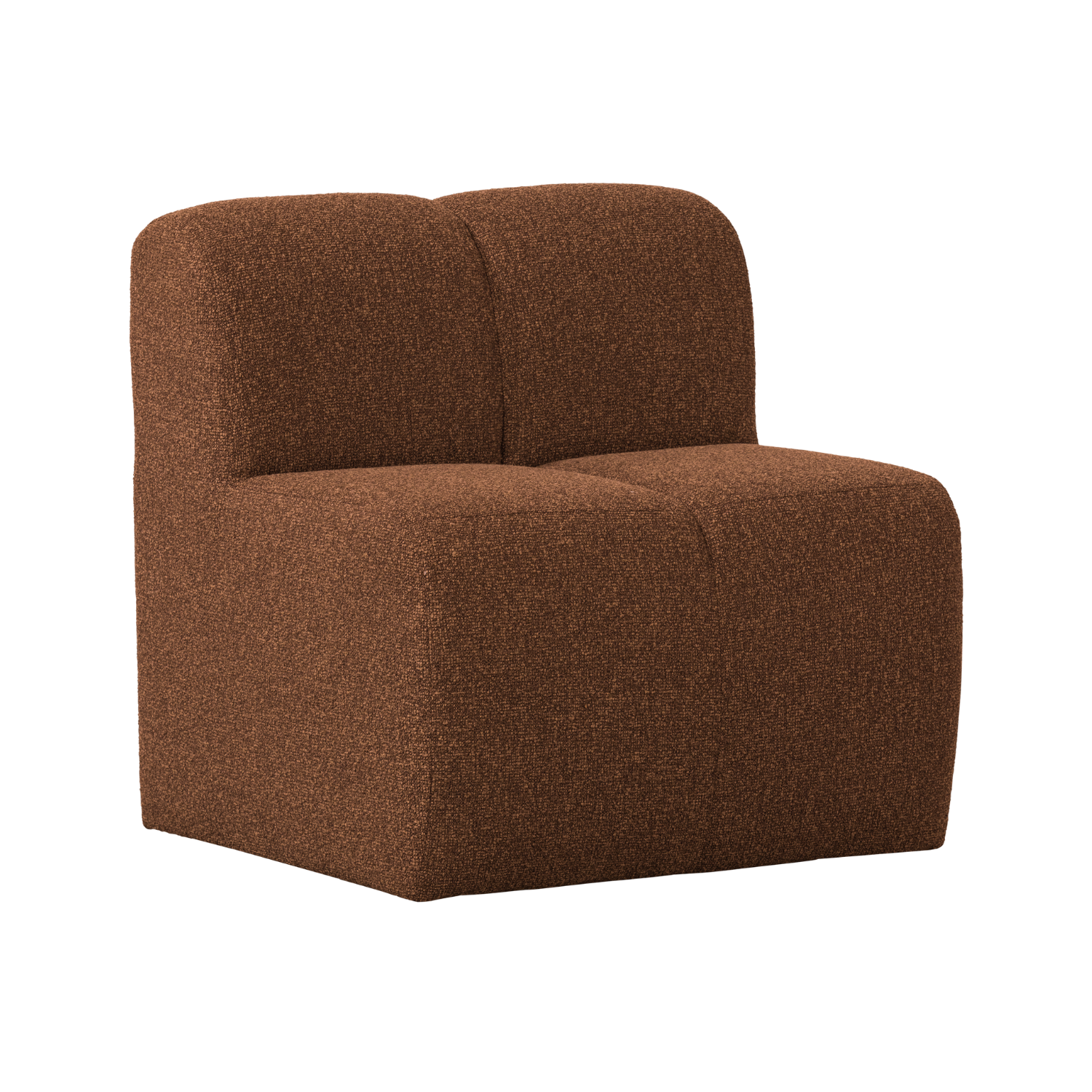 Křeslo / modul MOJO BENCH rezavě hnědý melange boucle