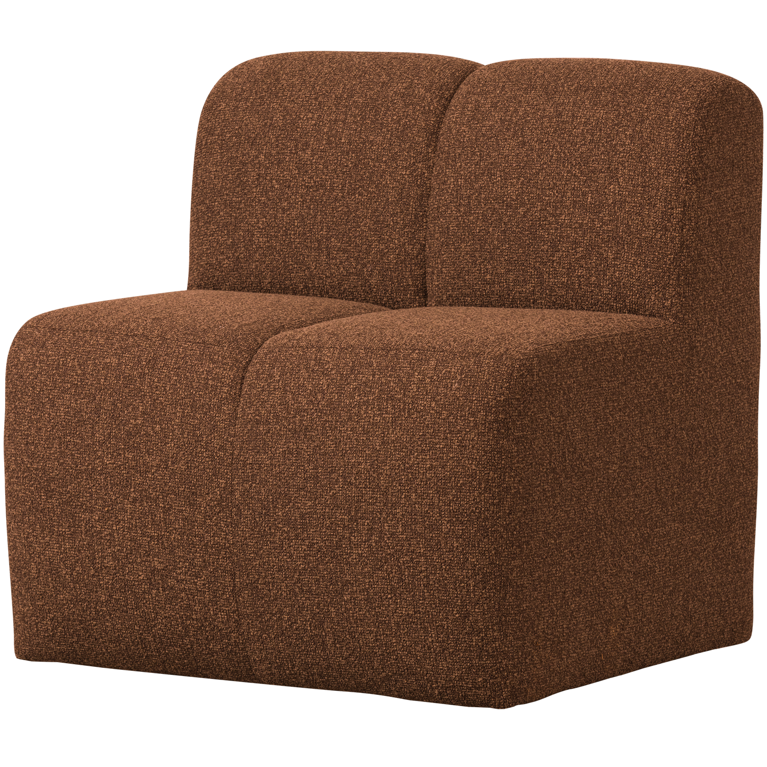 Křeslo / modul MOJO BENCH rezavě hnědý melange boucle