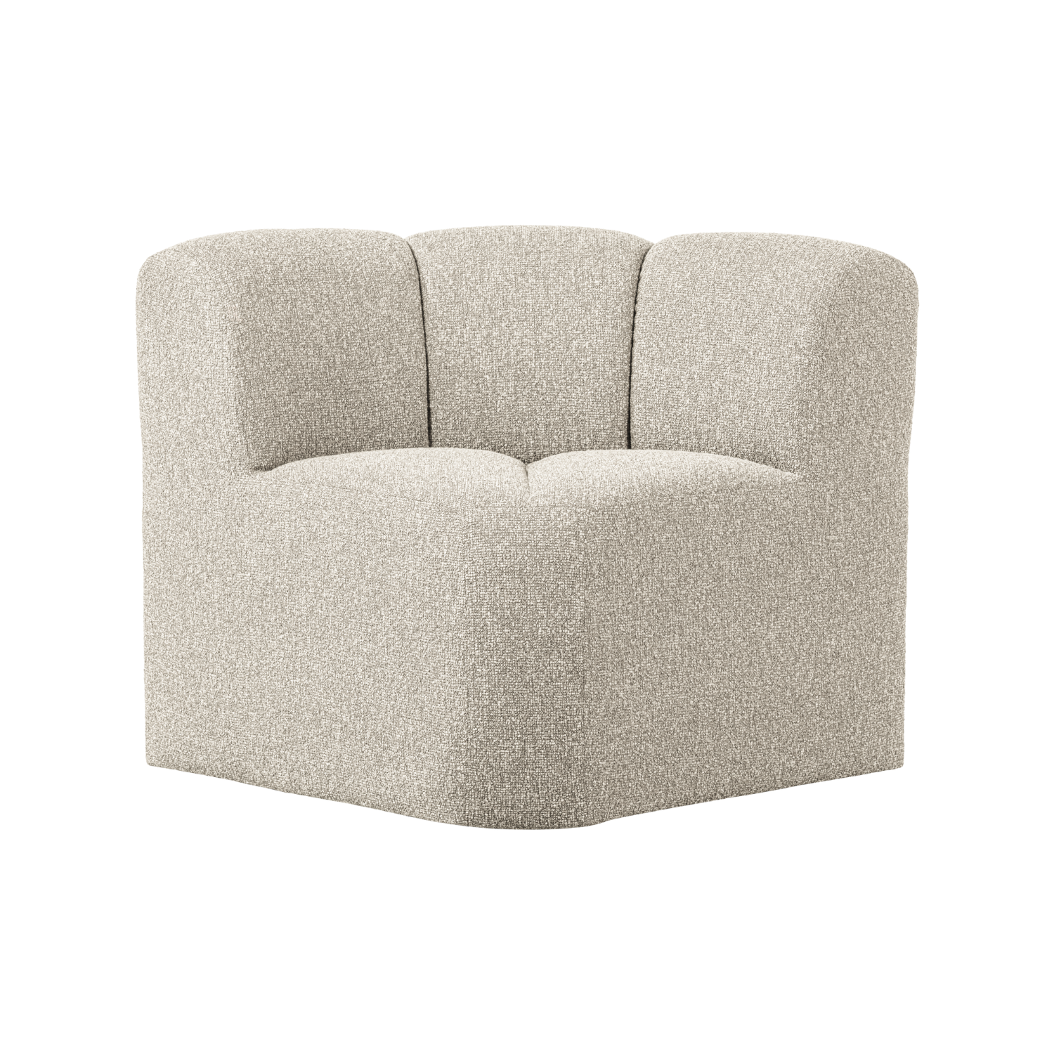 MOJO BENCH Modular Sofa - Beige Melange Boucle Corner Element