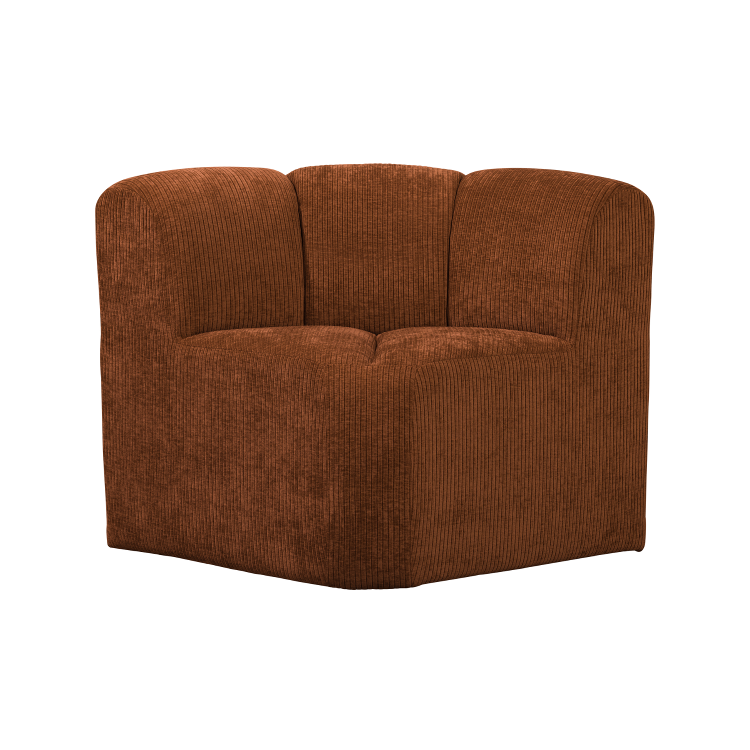 MOJO BENCH Modular Sofa - Rusty Brown Corduroy Corner Element