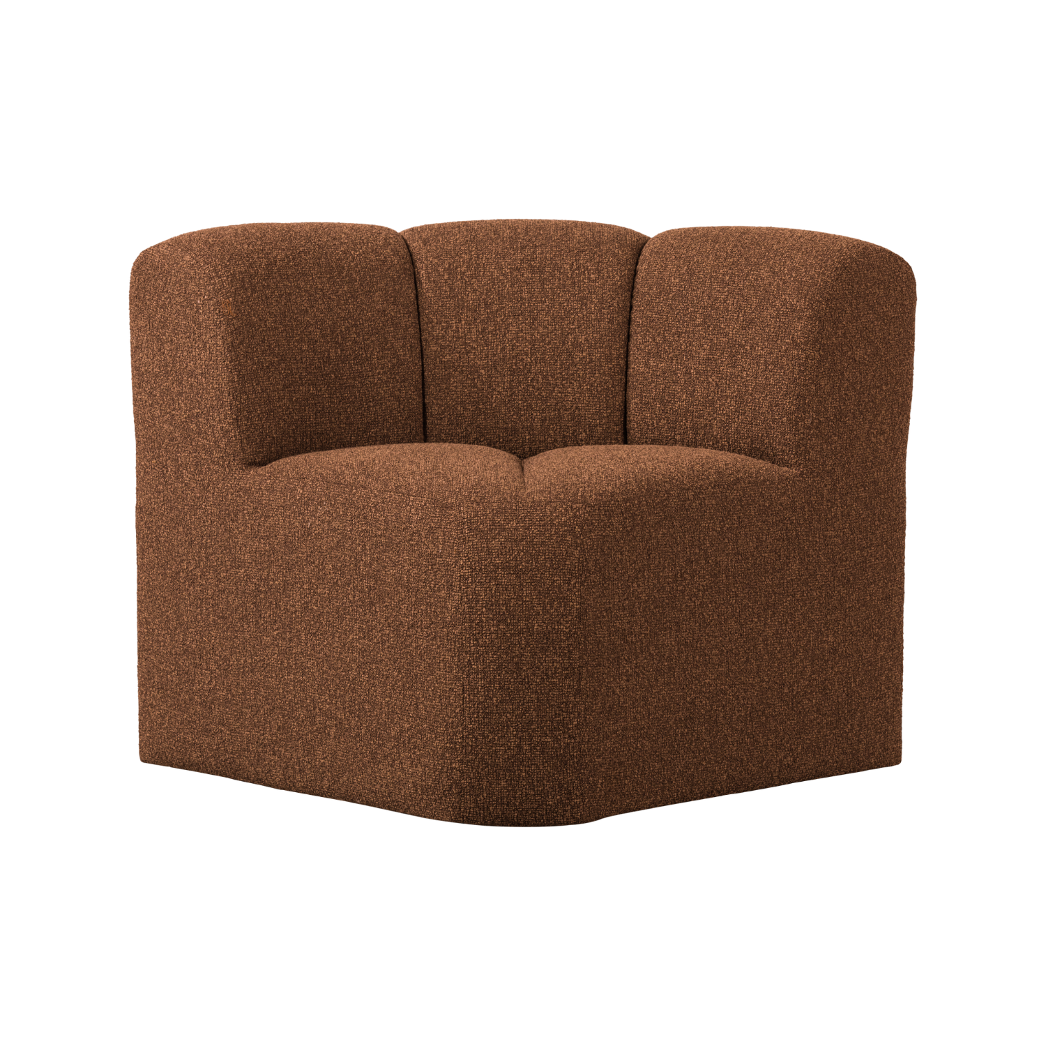 MOJO BENCH Modular Sofa - Rusty Brown Mélange Boucle Corner Element