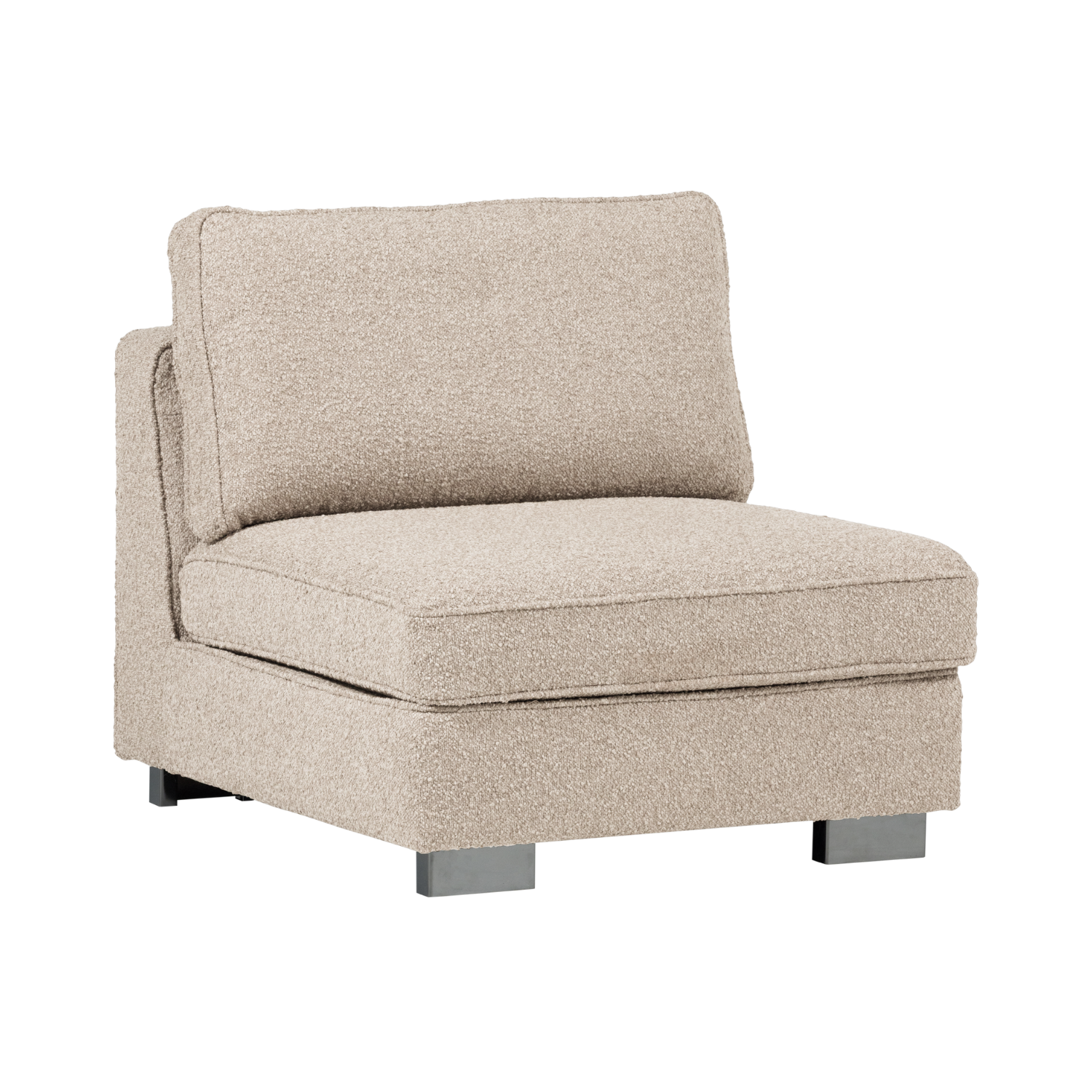 Fotel / modul LAZY pískový bouclé
