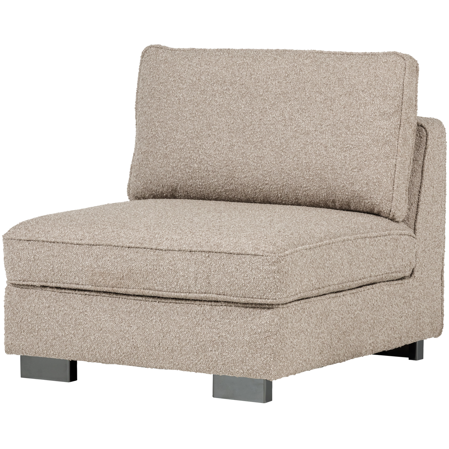 Fotel / modul LAZY pískový bouclé