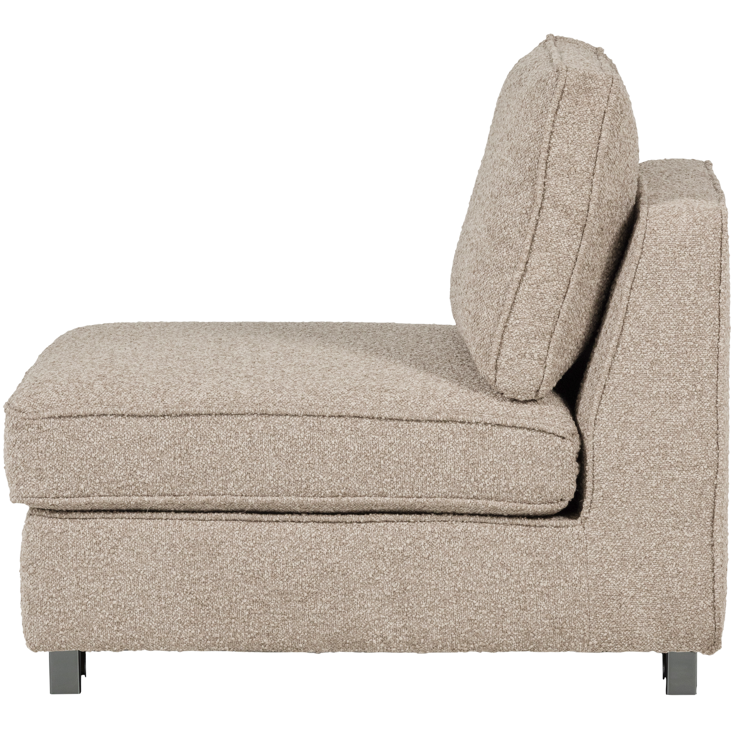 Fotel / modul LAZY pískový bouclé