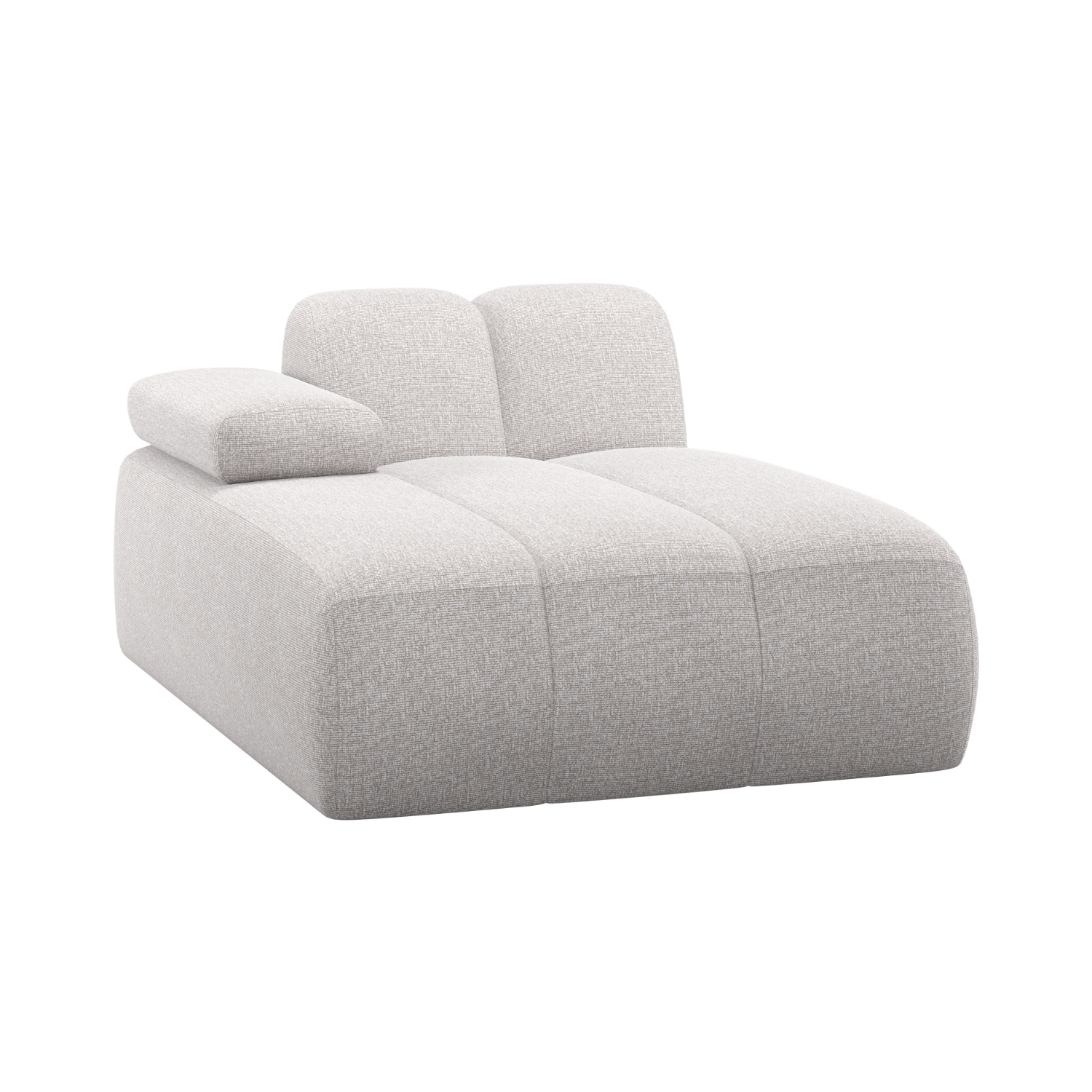 MOJO Modular Sofa - Left-Arm Chaise in Ecru Bouclé