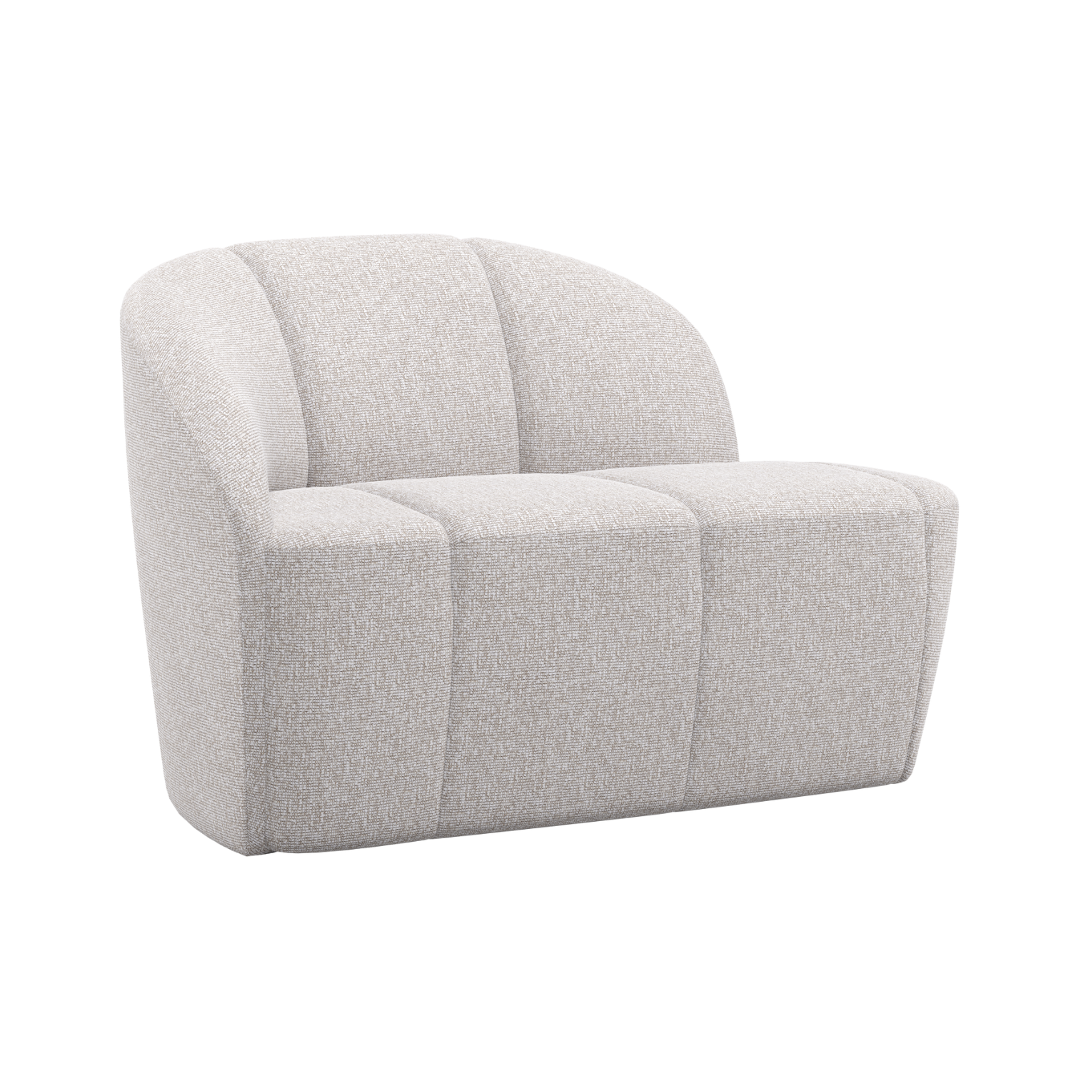 Sofa levostranná 2-osobová MOJO ecru melange boucle