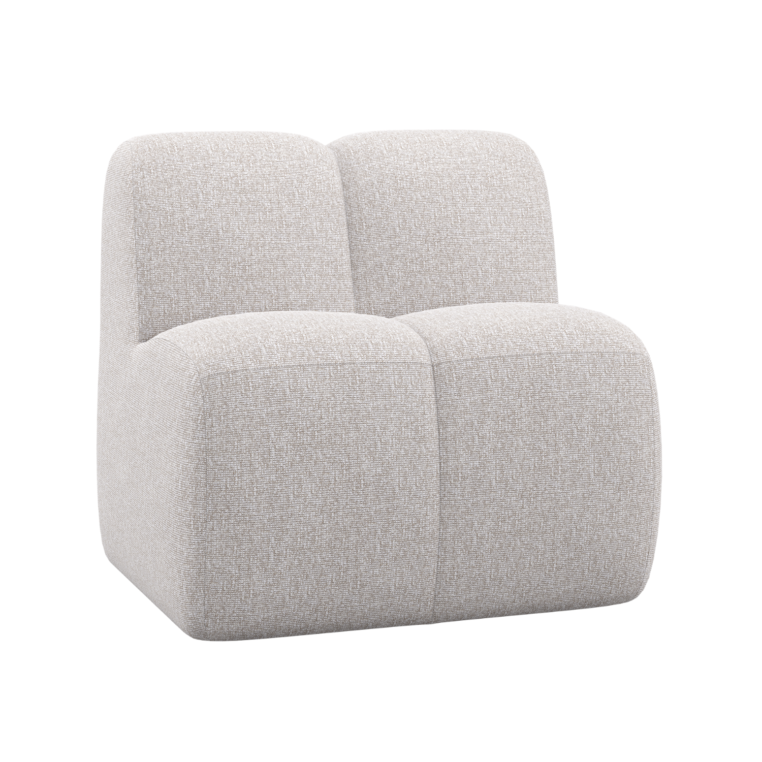 Křeslo / modul MOJO BENCH ecru melange boucle